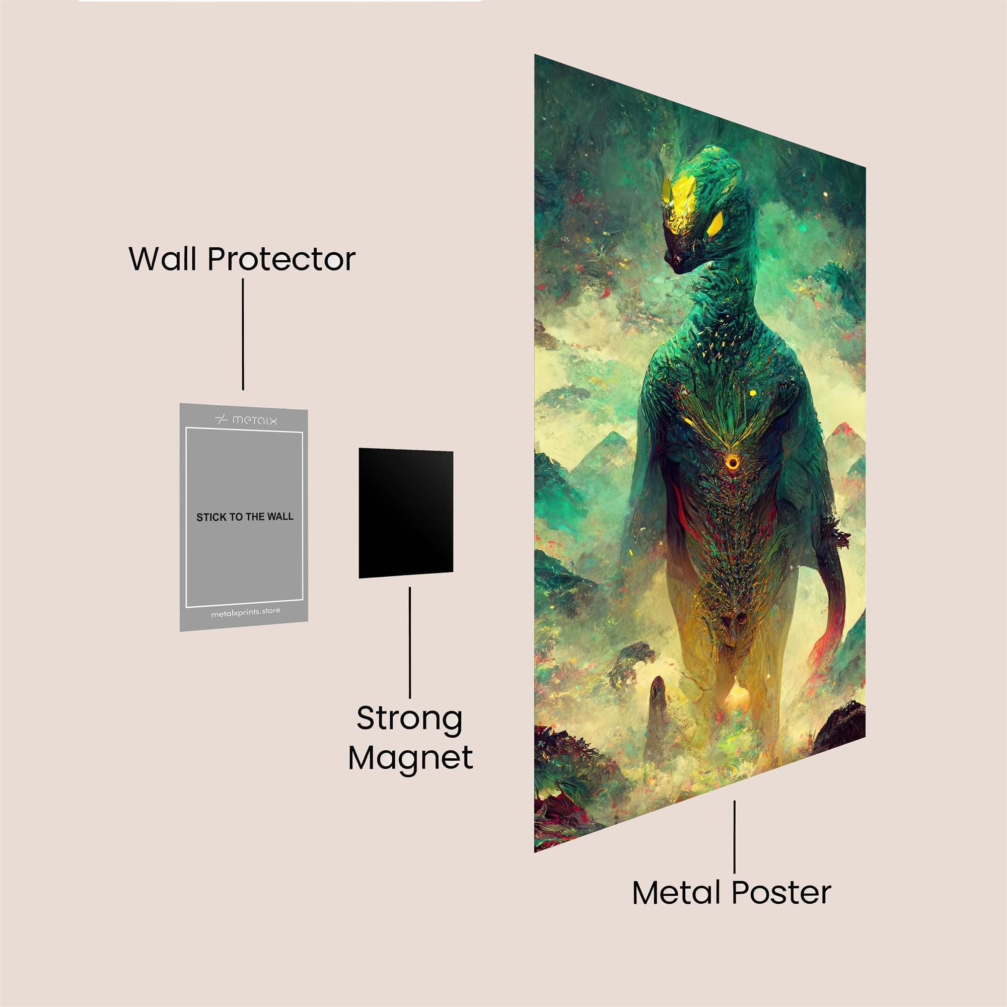 Lizard Mystic Safe Wall Magnetic / M