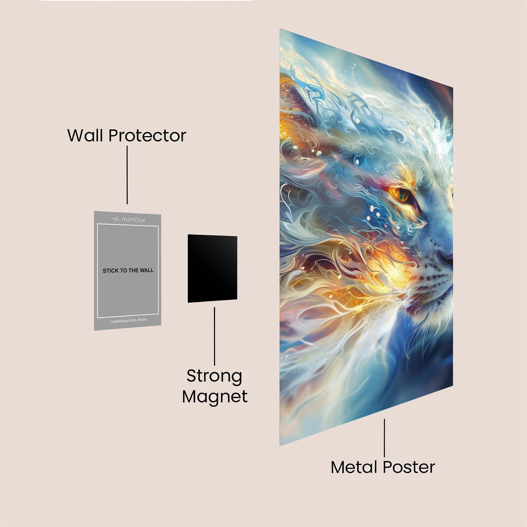 Lion Blaze Safe Wall Magnetic / M