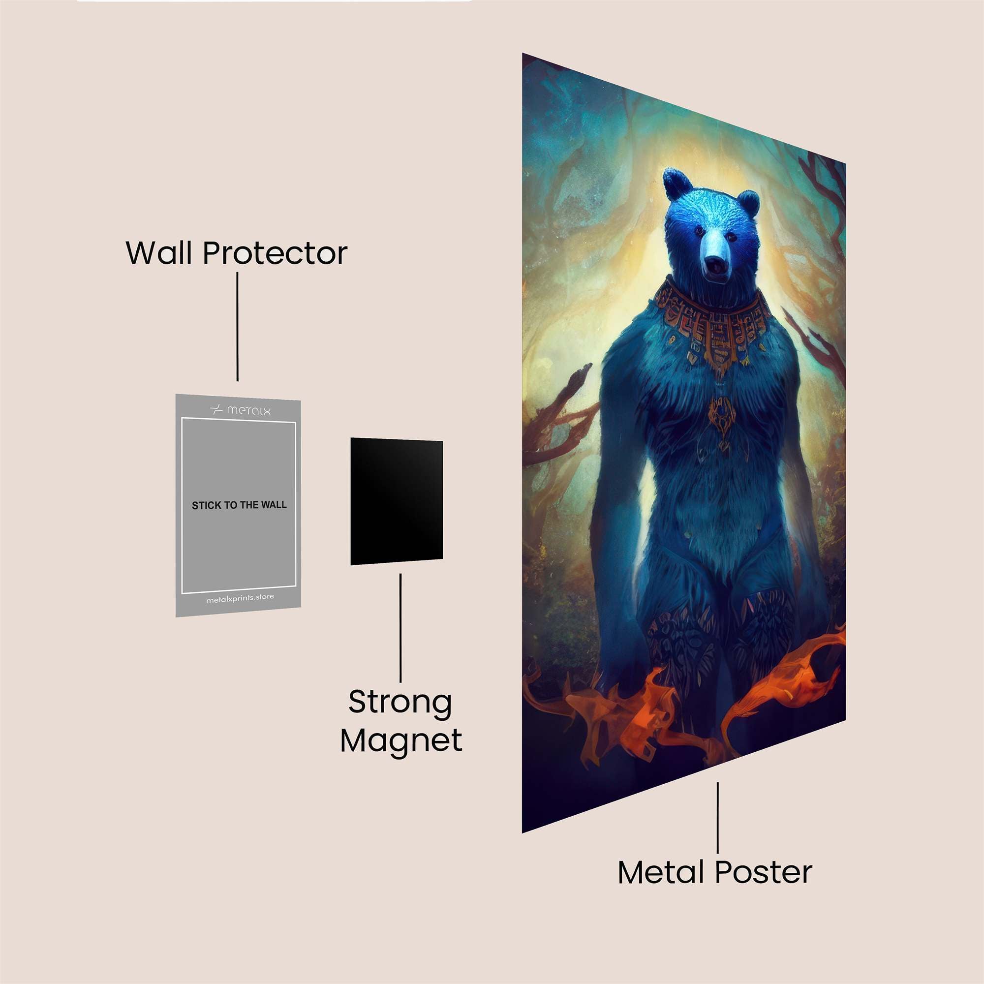 Bear Mystic Safe Wall Magnetic / M