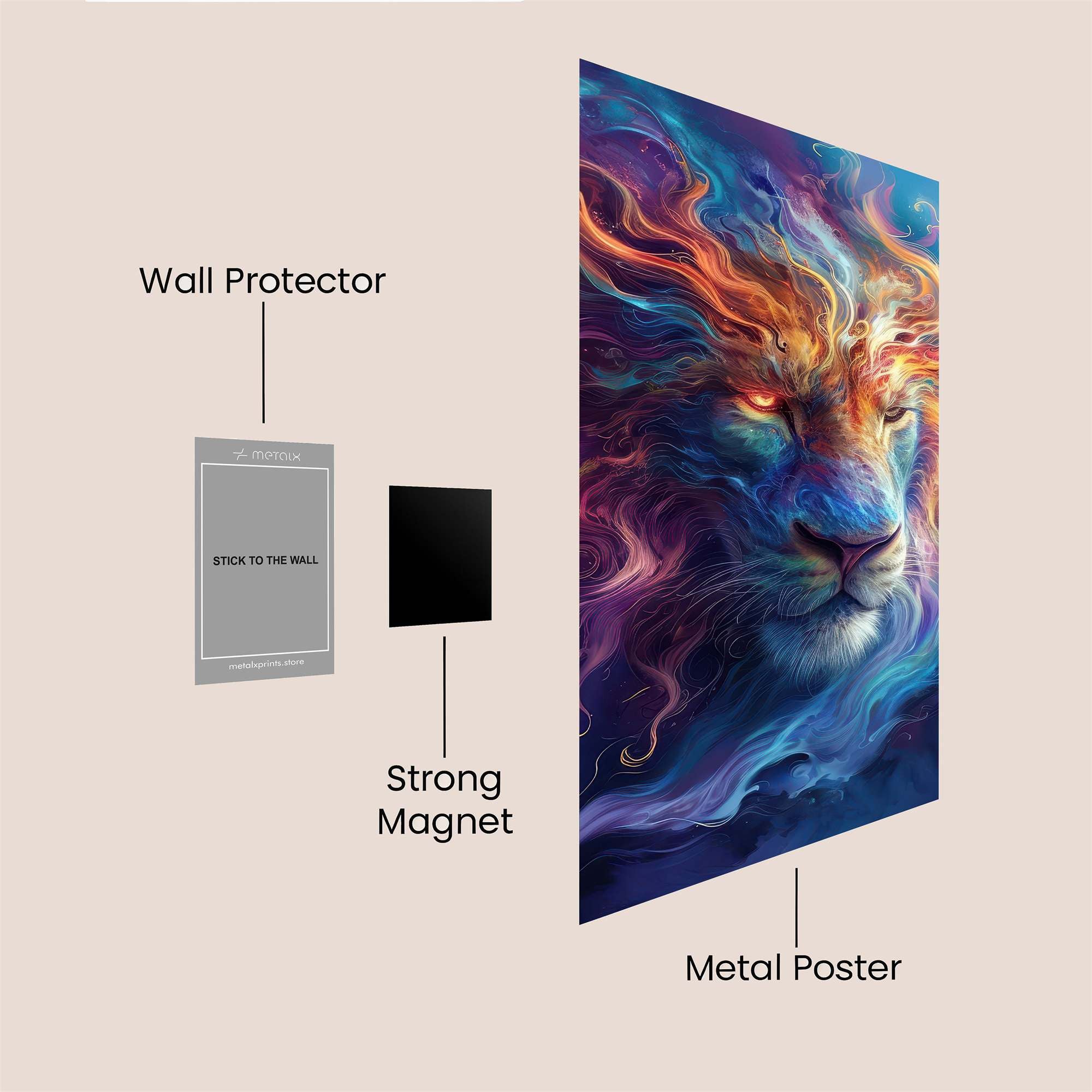 Lion Dreamscape Safe Wall Magnetic / M