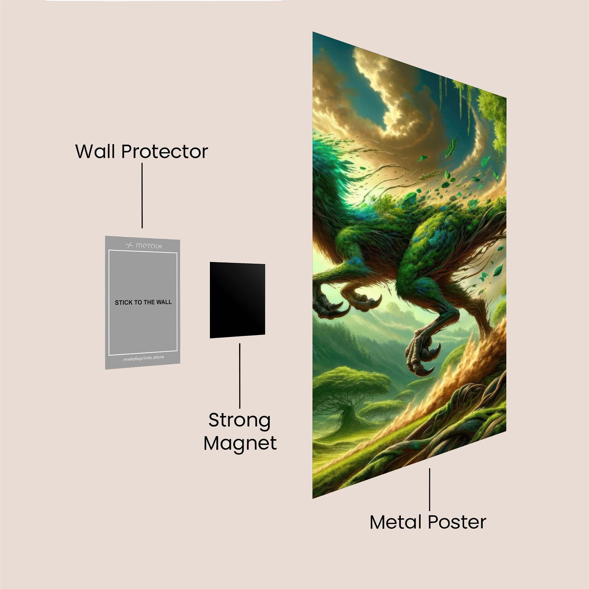 Velociraptor Verdant Safe Wall Magnetic / M