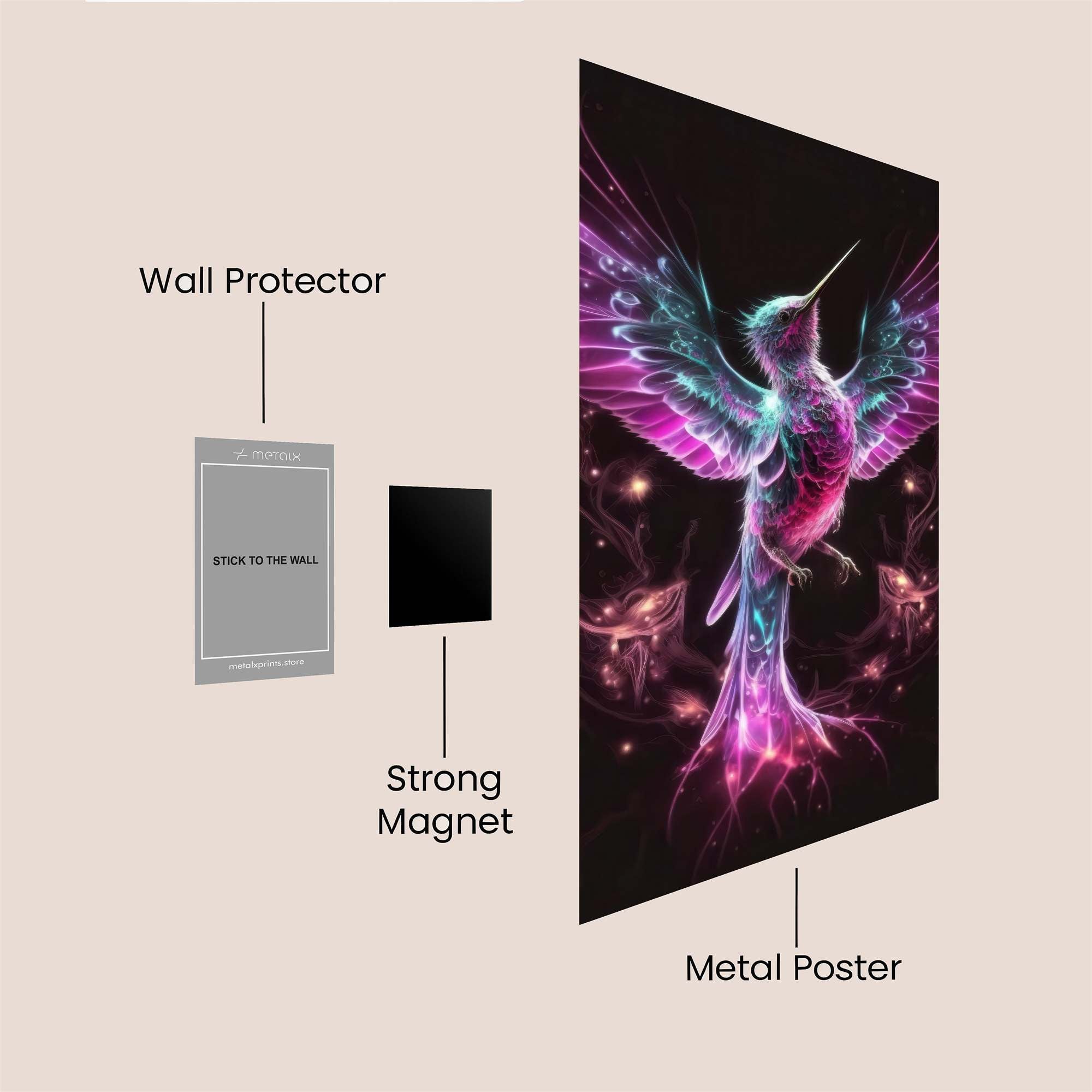 Hummingbird Radiance Safe Wall Magnetic / M