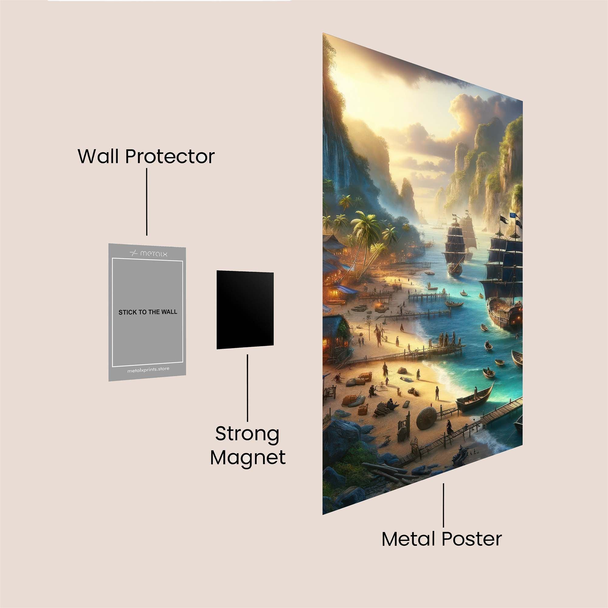 Pirate's Haven Safe Wall Magnetic / M