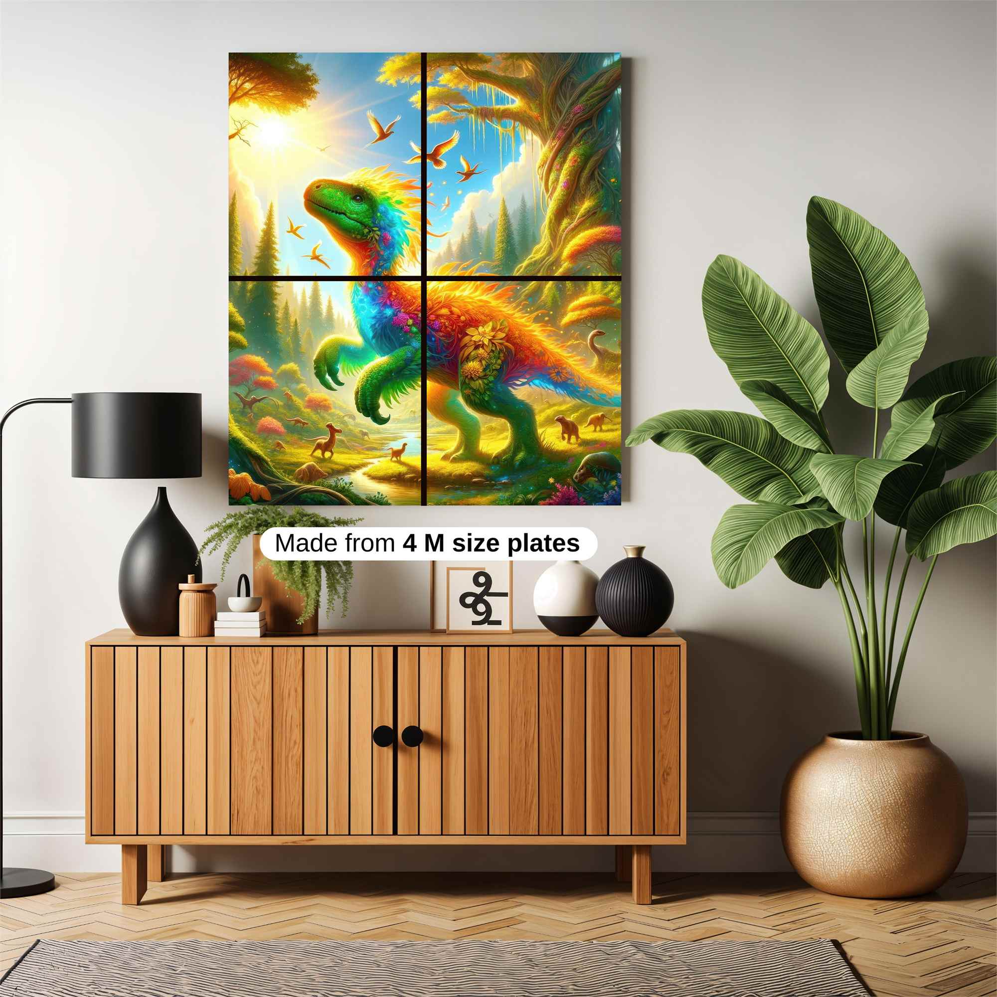 Rainbow Raptor Safe Wall Magnetic / M