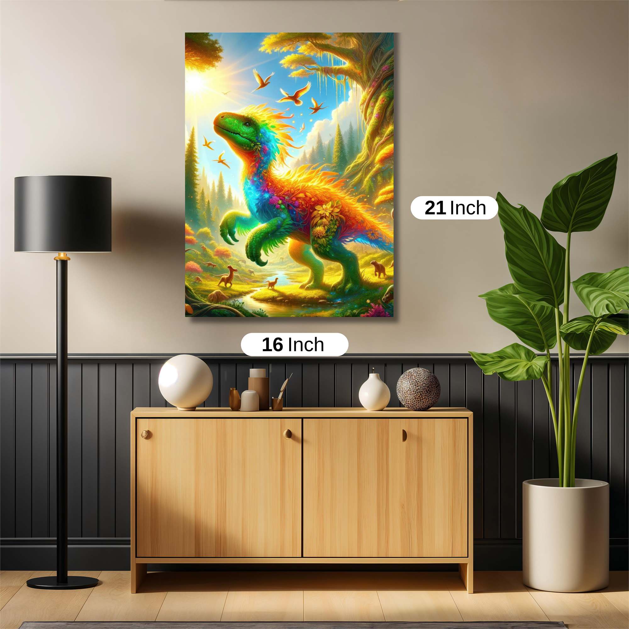 Rainbow Raptor Safe Wall Magnetic / M