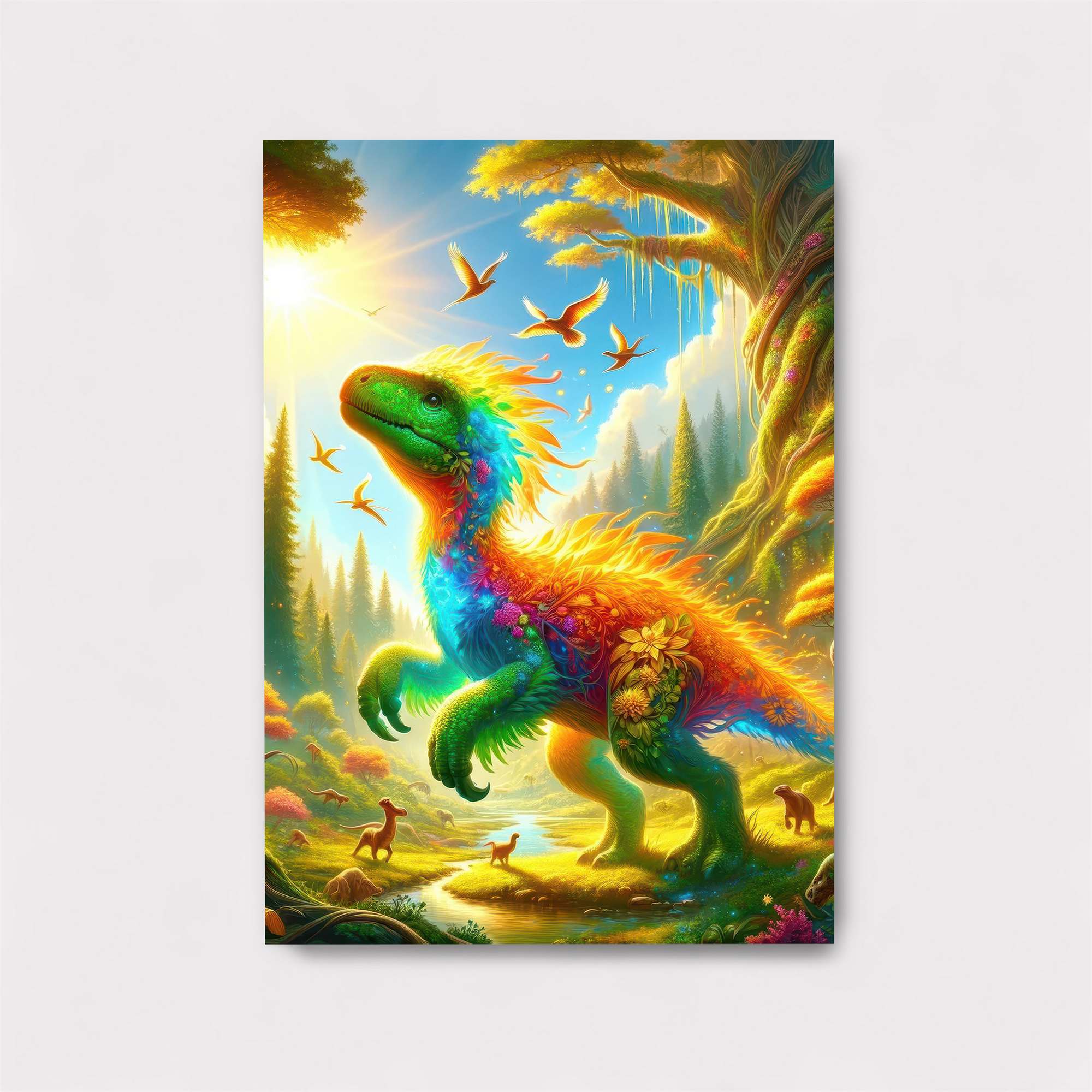 Rainbow Raptor Safe Wall Magnetic / M