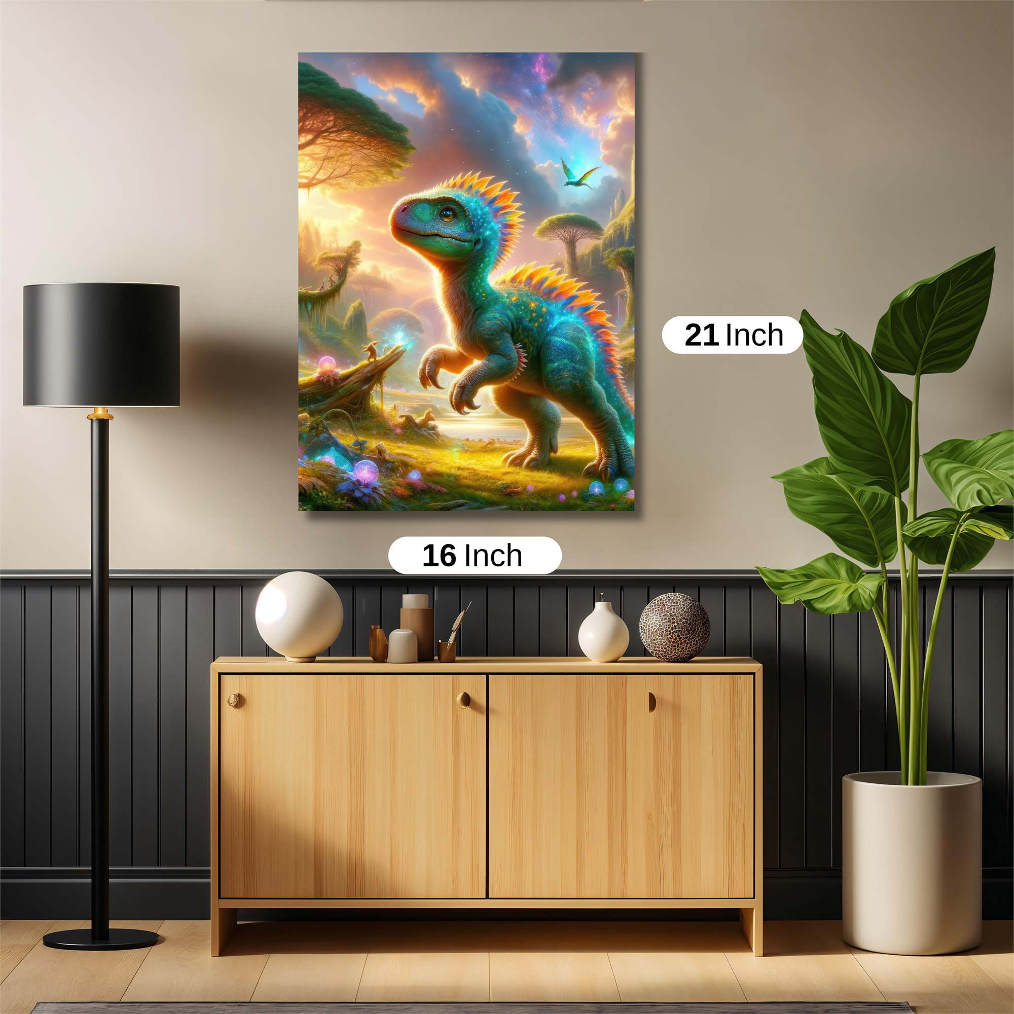 Dilophosaur Dreamscape Safe Wall Magnetic / M