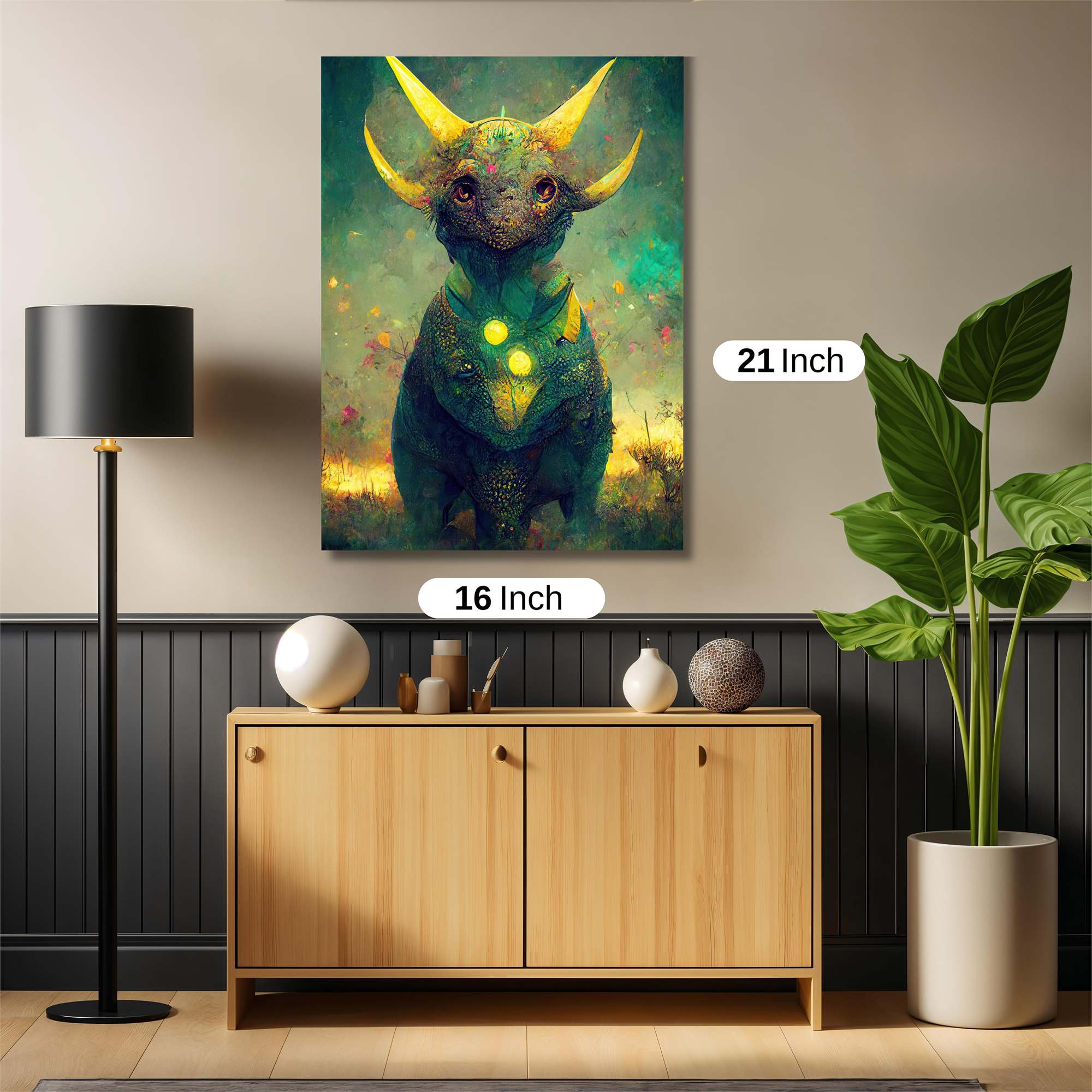 Triceratops Tranquil Safe Wall Magnetic / M