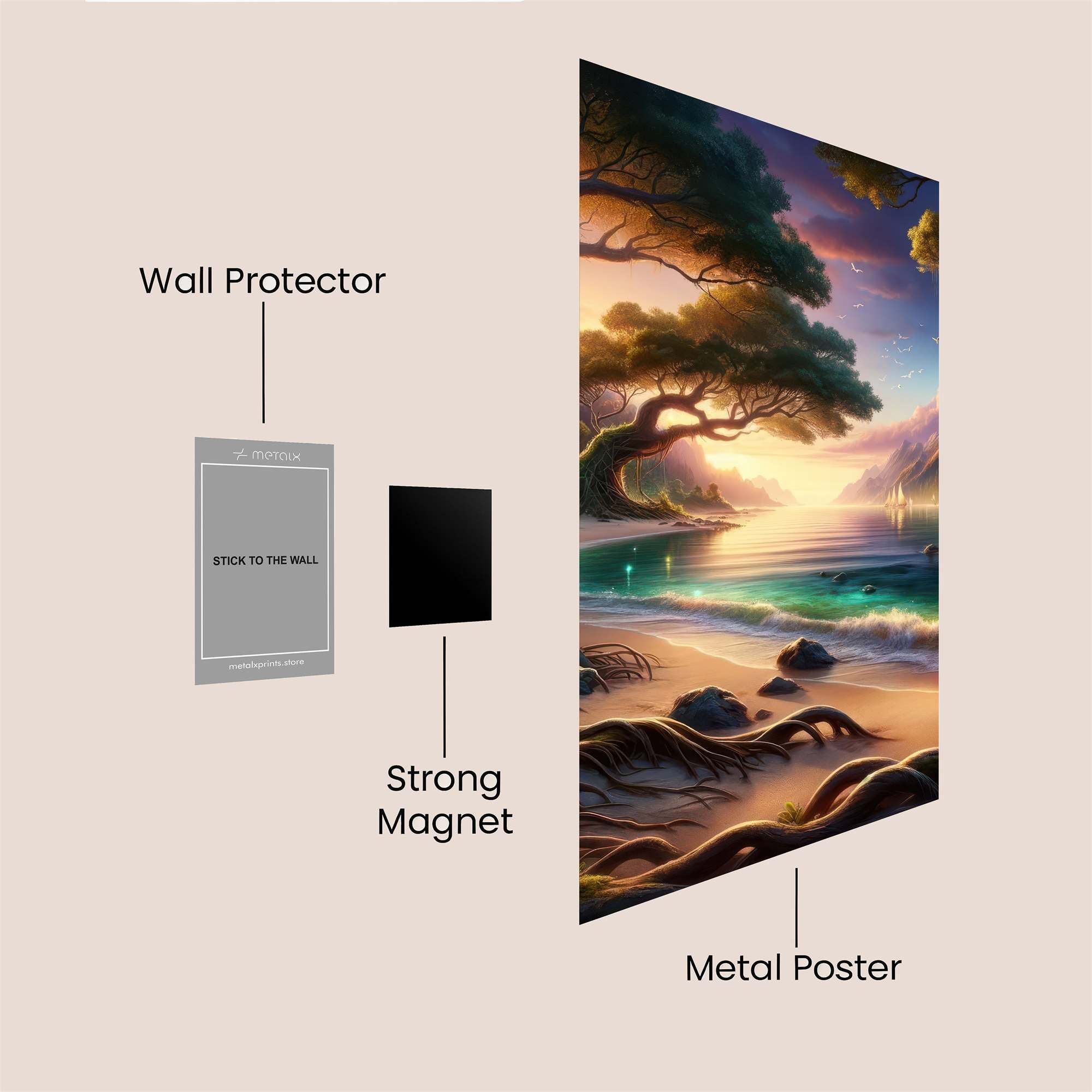 Sunset Serenity Safe Wall Magnetic / M