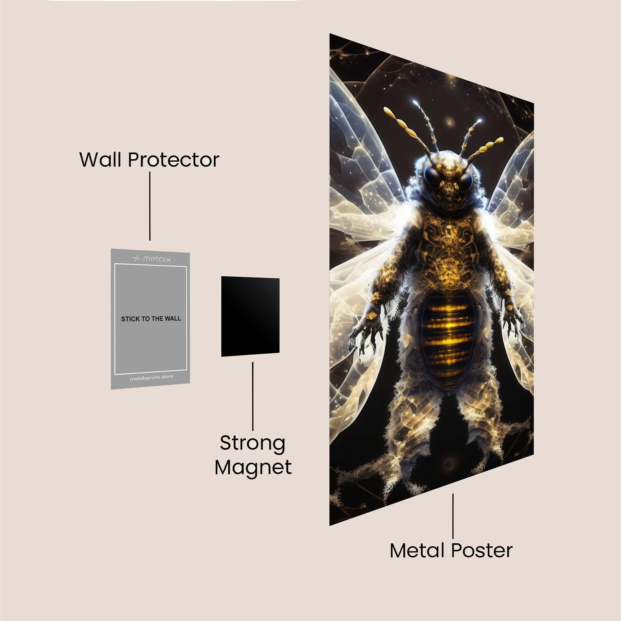 Bee Enigma Safe Wall Magnetic / M