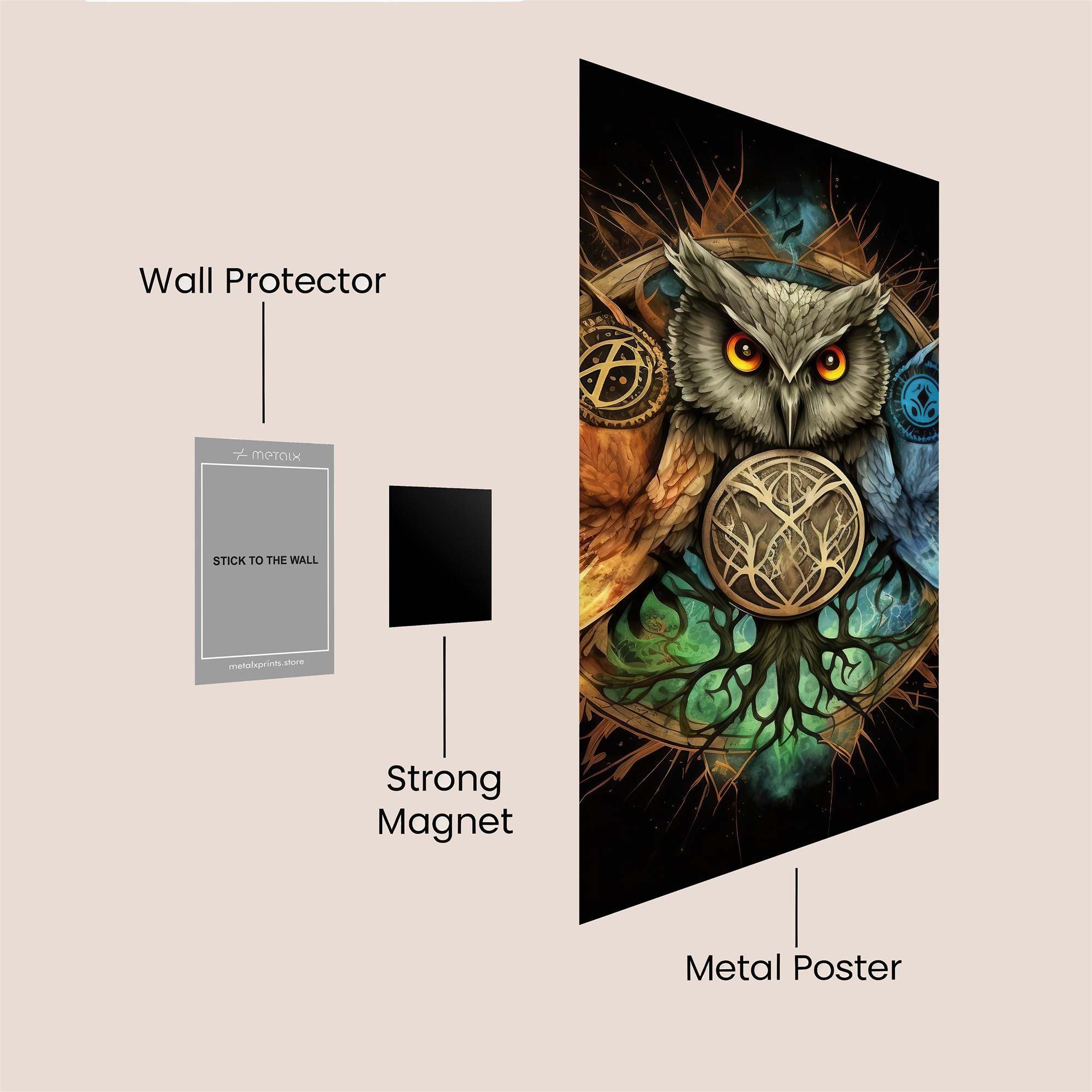 Owl Enigma Safe Wall Magnetic / M