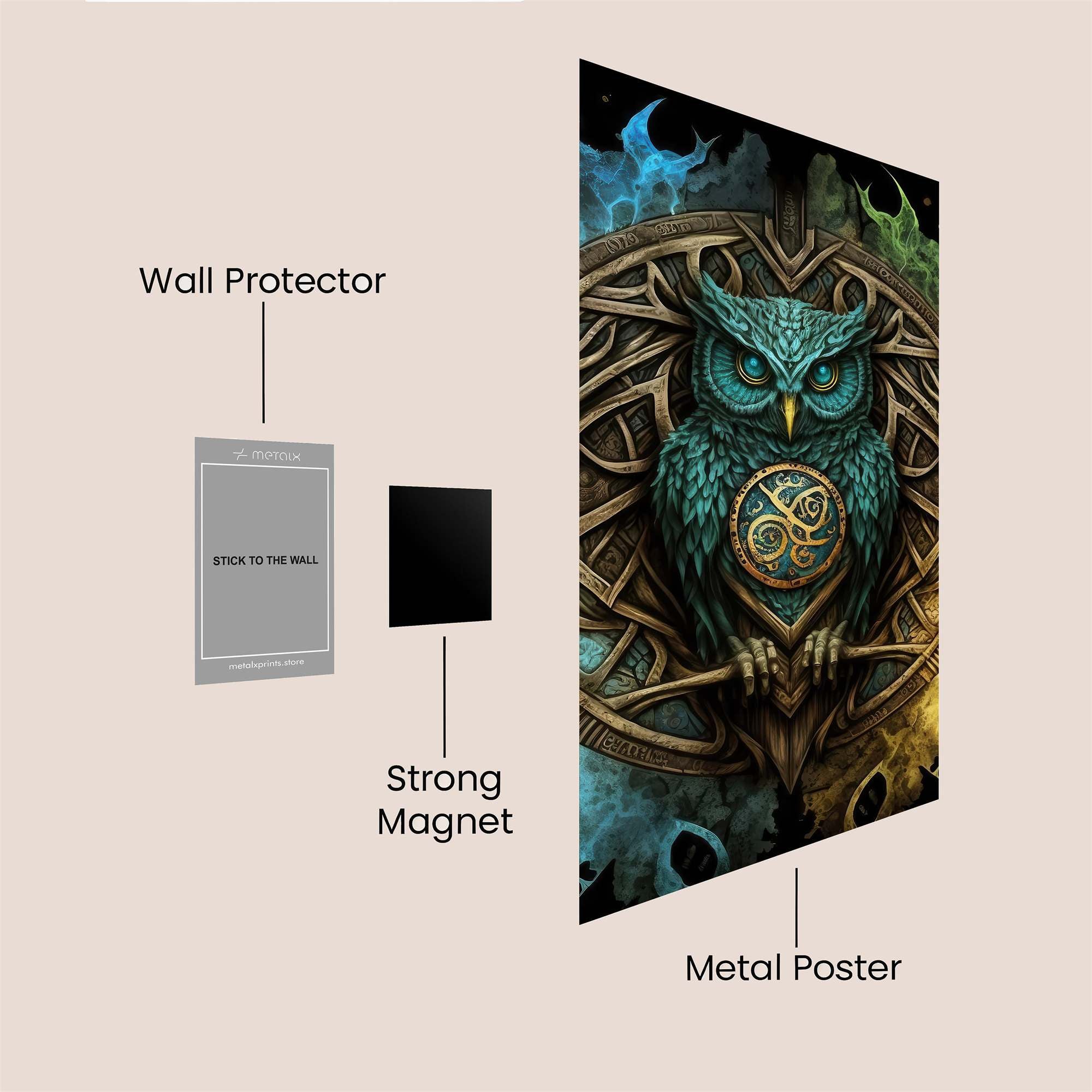 Owl Enigma Safe Wall Magnetic / M