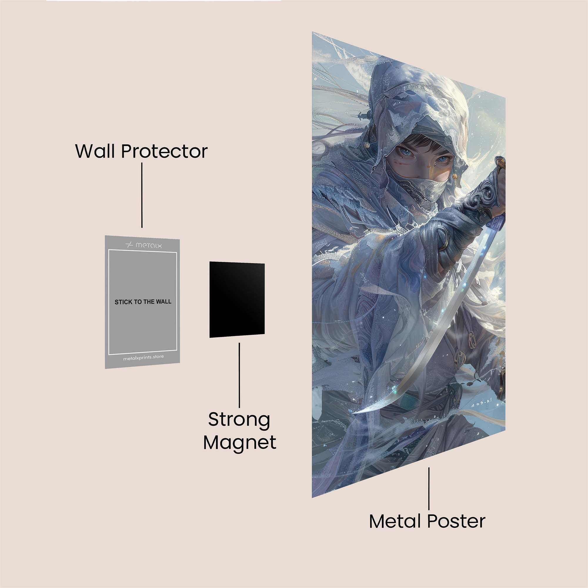 Snow Ninja Safe Wall Magnetic / M