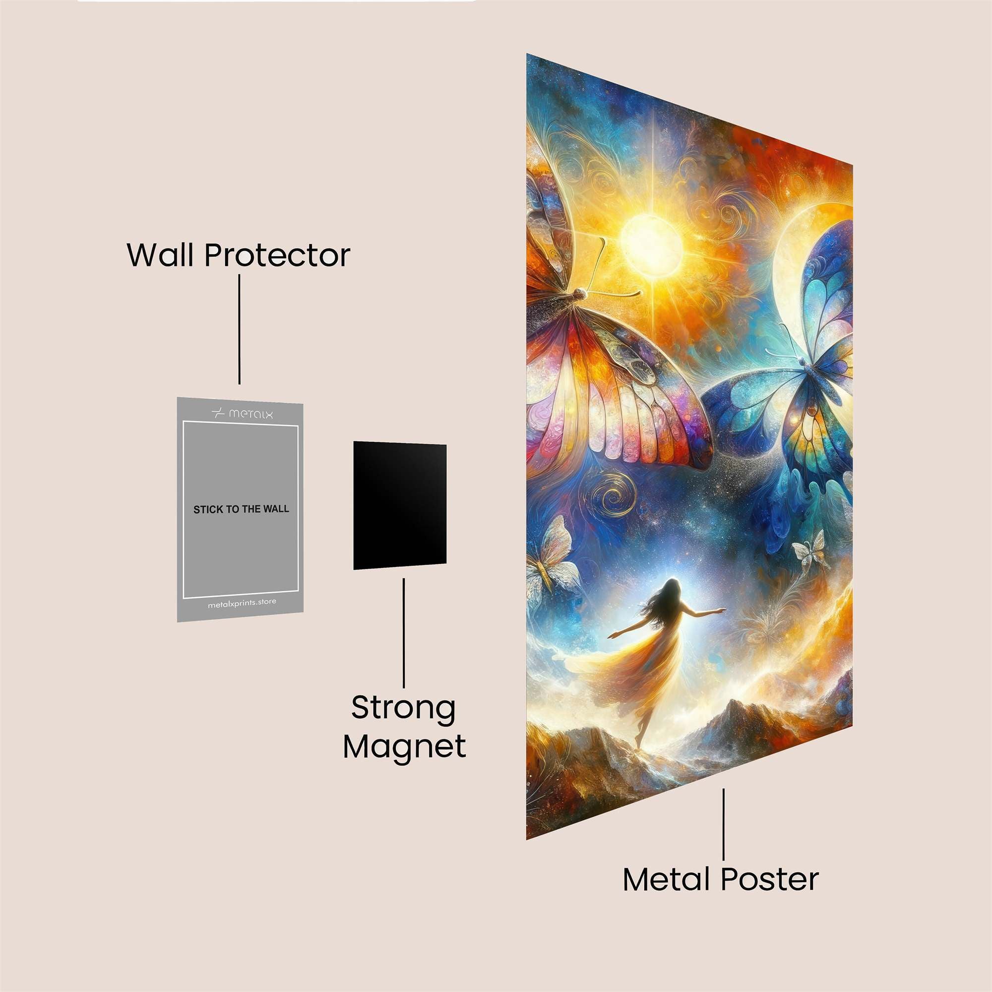 Butterfly Dreamscape Safe Wall Magnetic / M