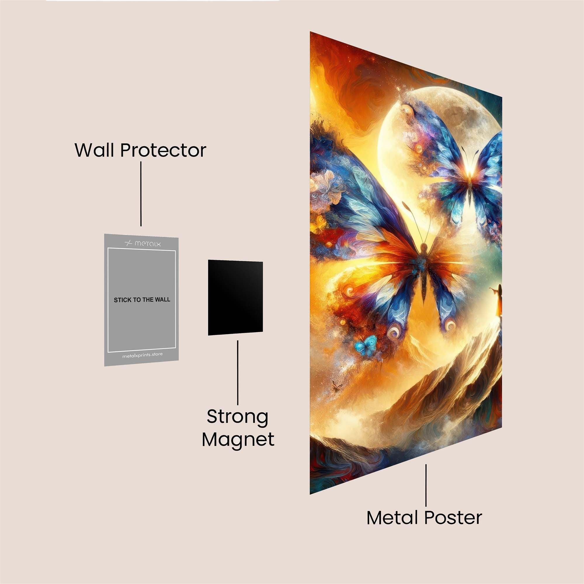 Butterfly Dreamscape Safe Wall Magnetic / M