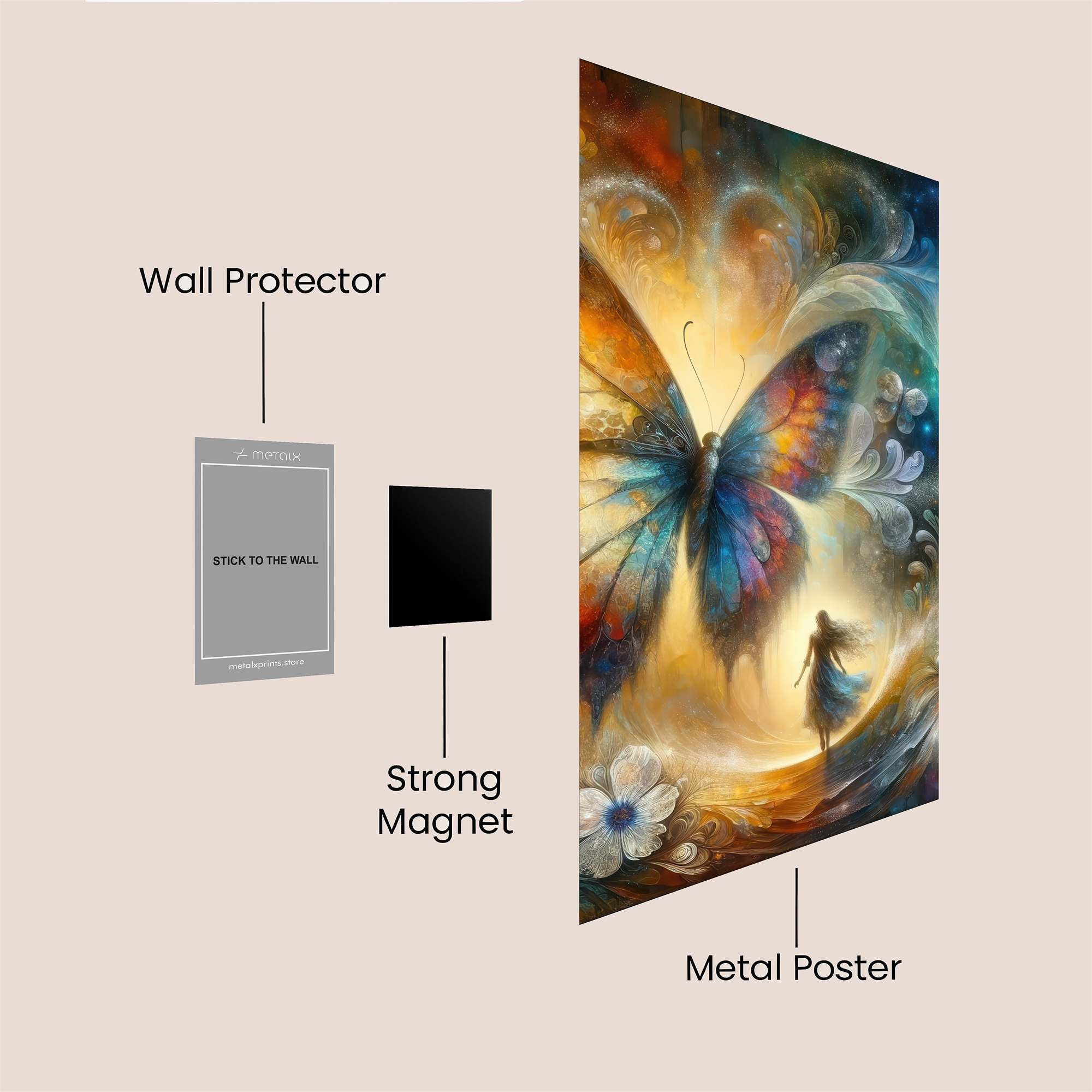 Butterfly Dream Safe Wall Magnetic / M