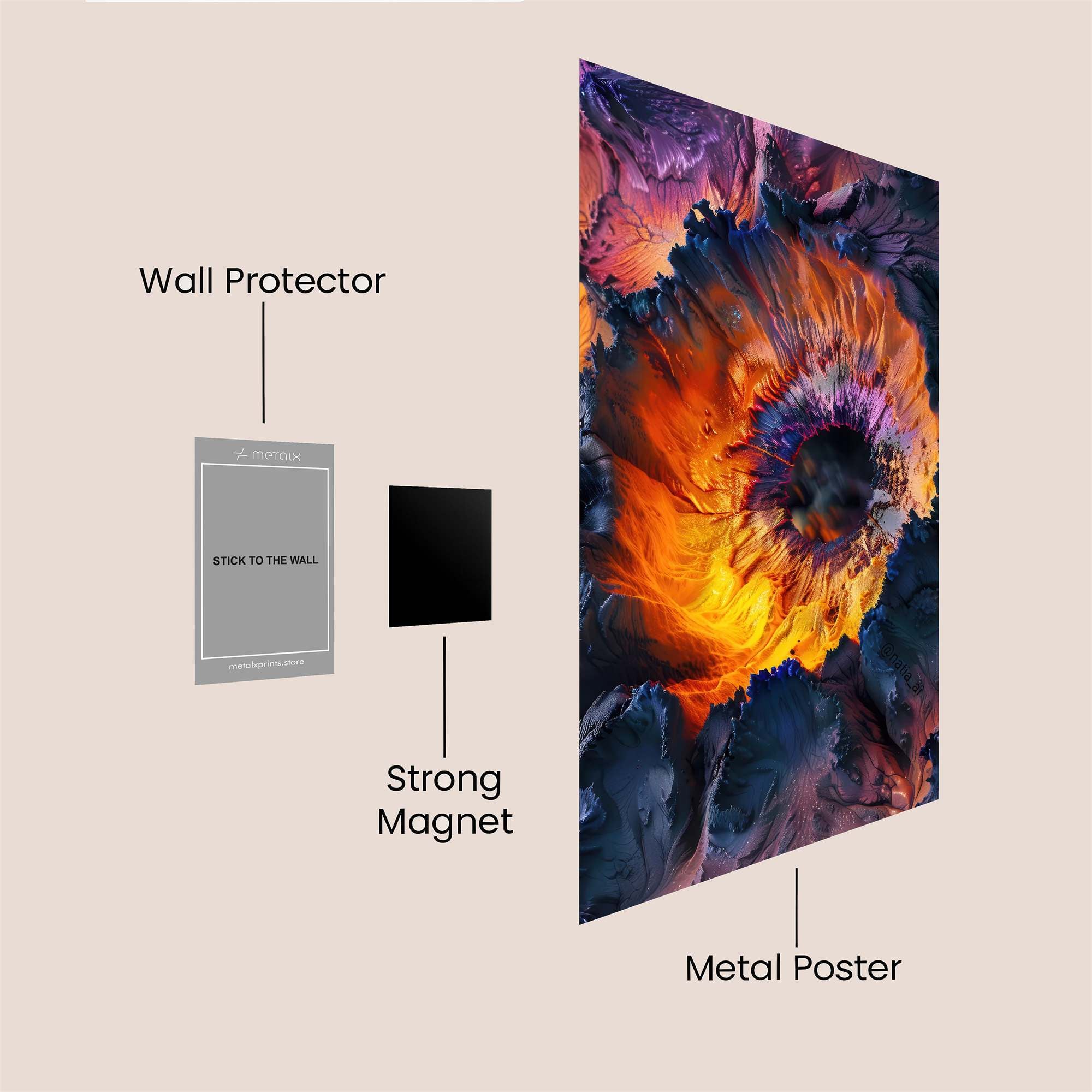 Cosmic Whirl Safe Wall Magnetic / M