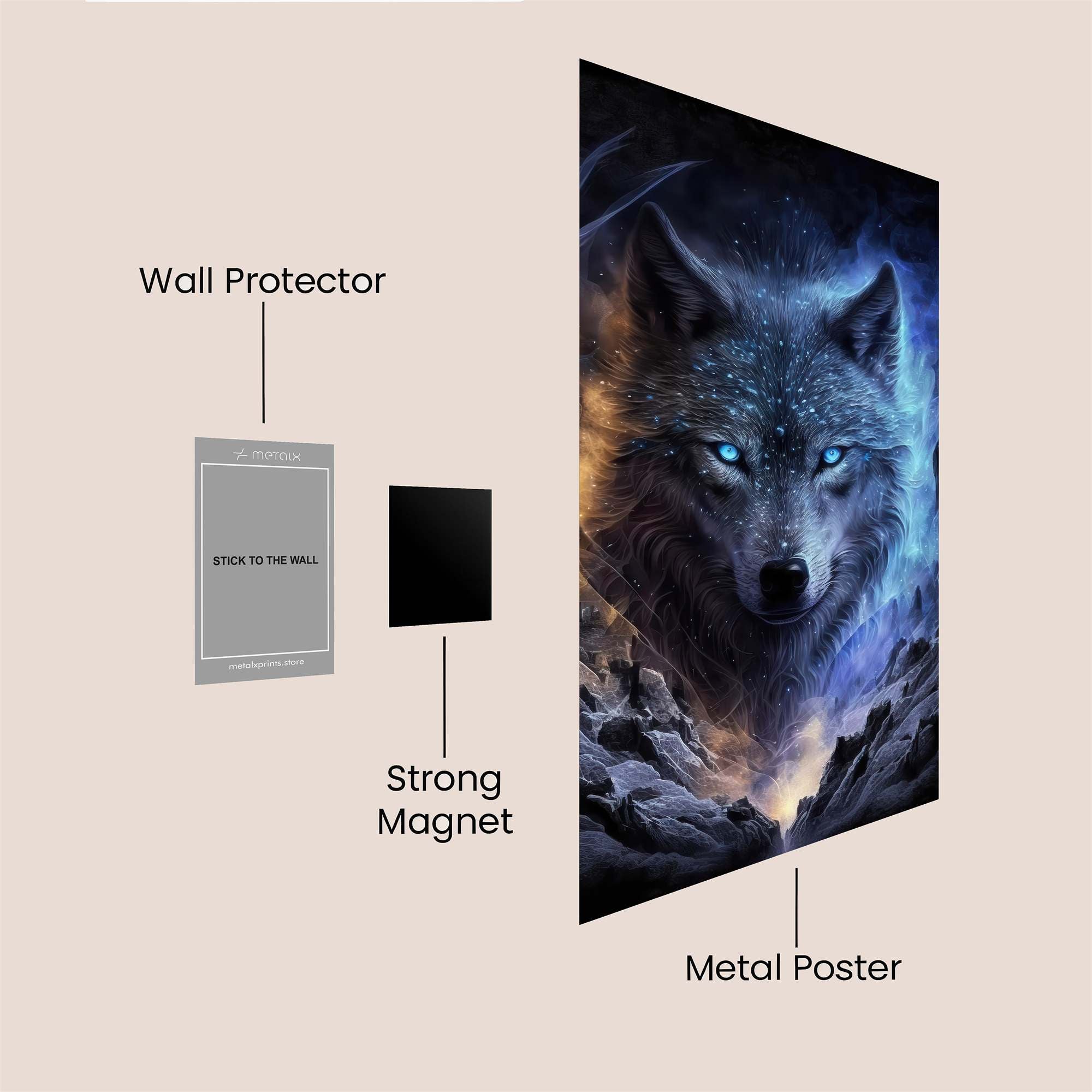 Wolf Radiance Safe Wall Magnetic / M