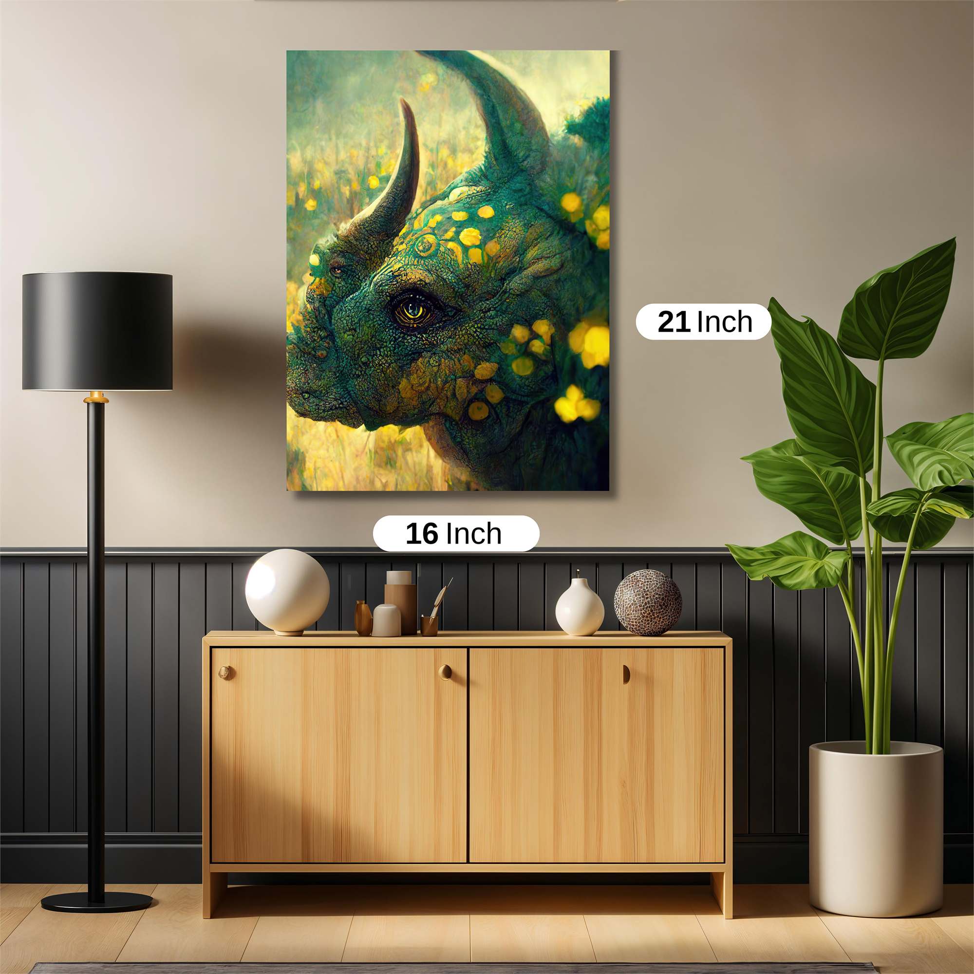 Floral Rhino Safe Wall Magnetic / M