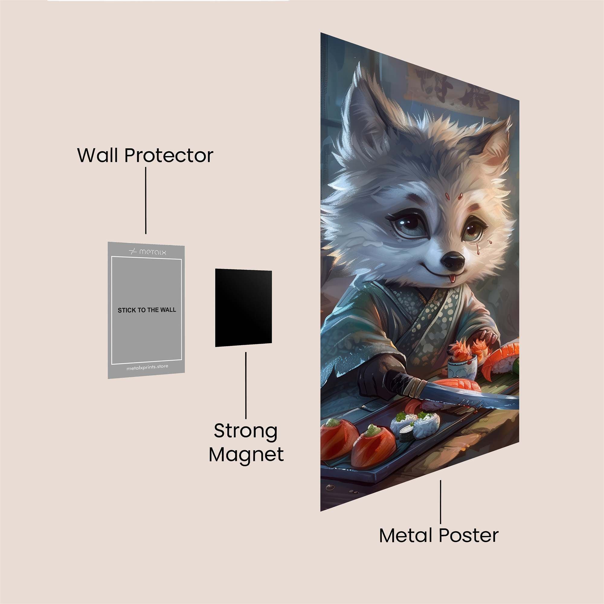 Sushi Serenity Safe Wall Magnetic / M