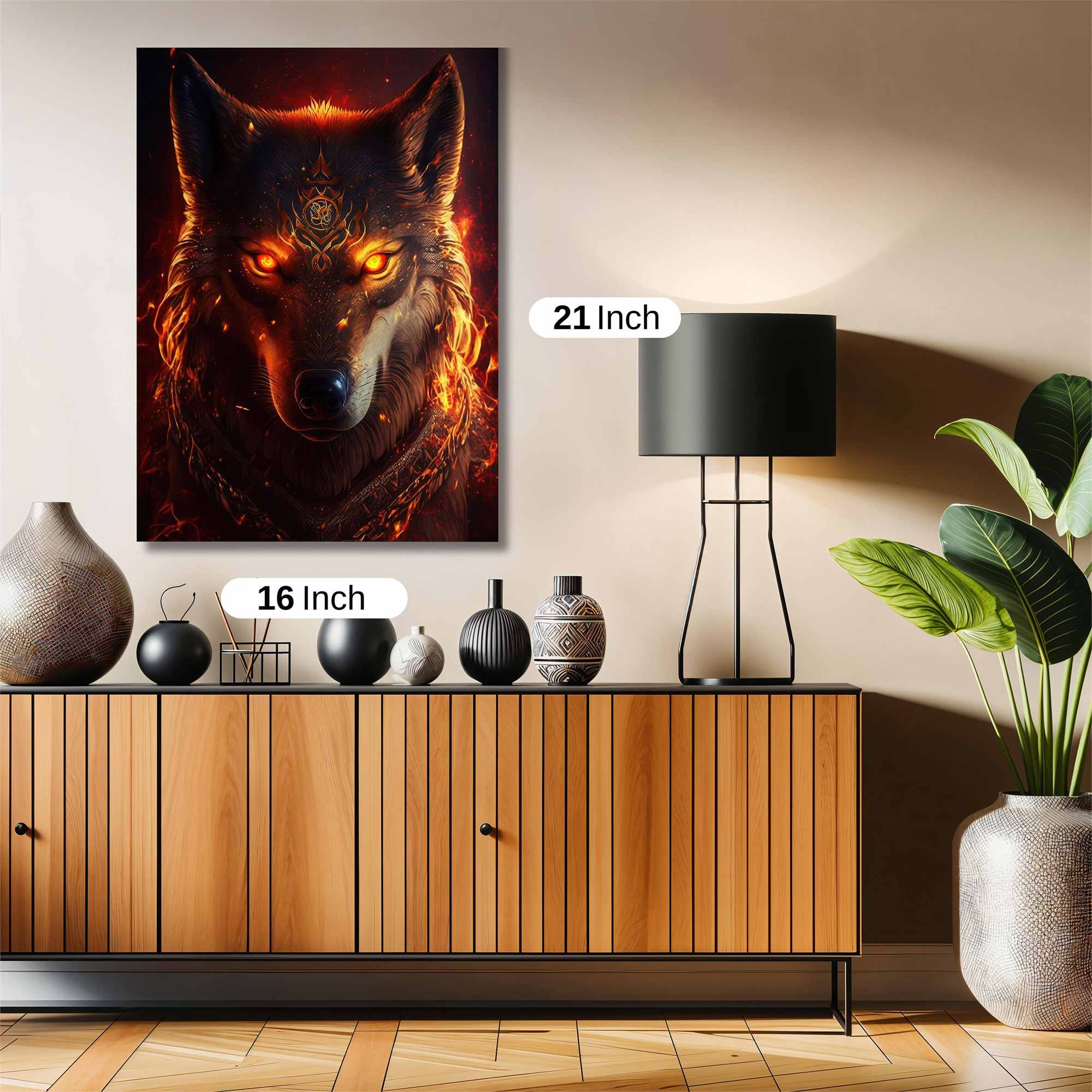 Wolf Inferno Safe Wall Magnetic / M