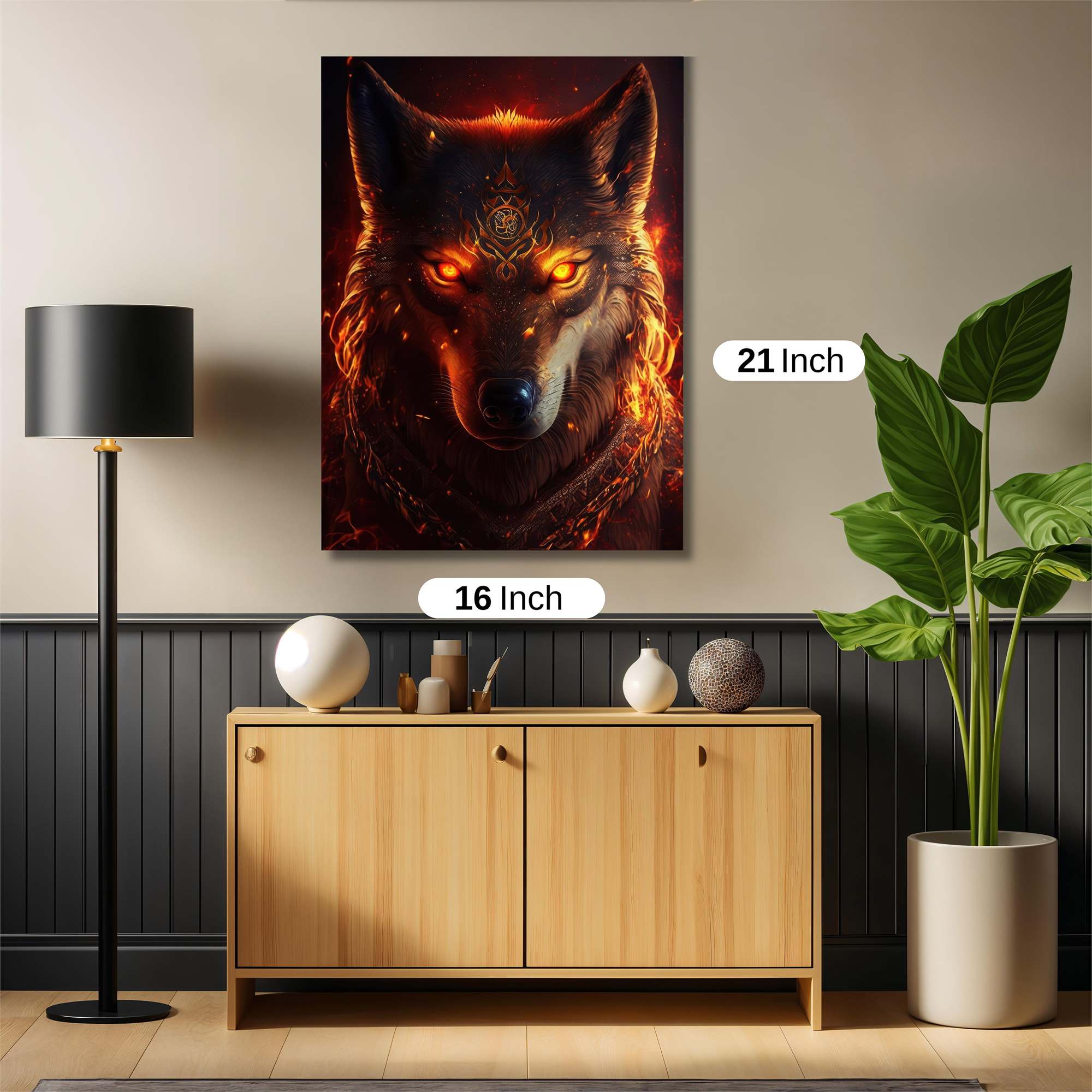 Wolf Inferno Safe Wall Magnetic / M