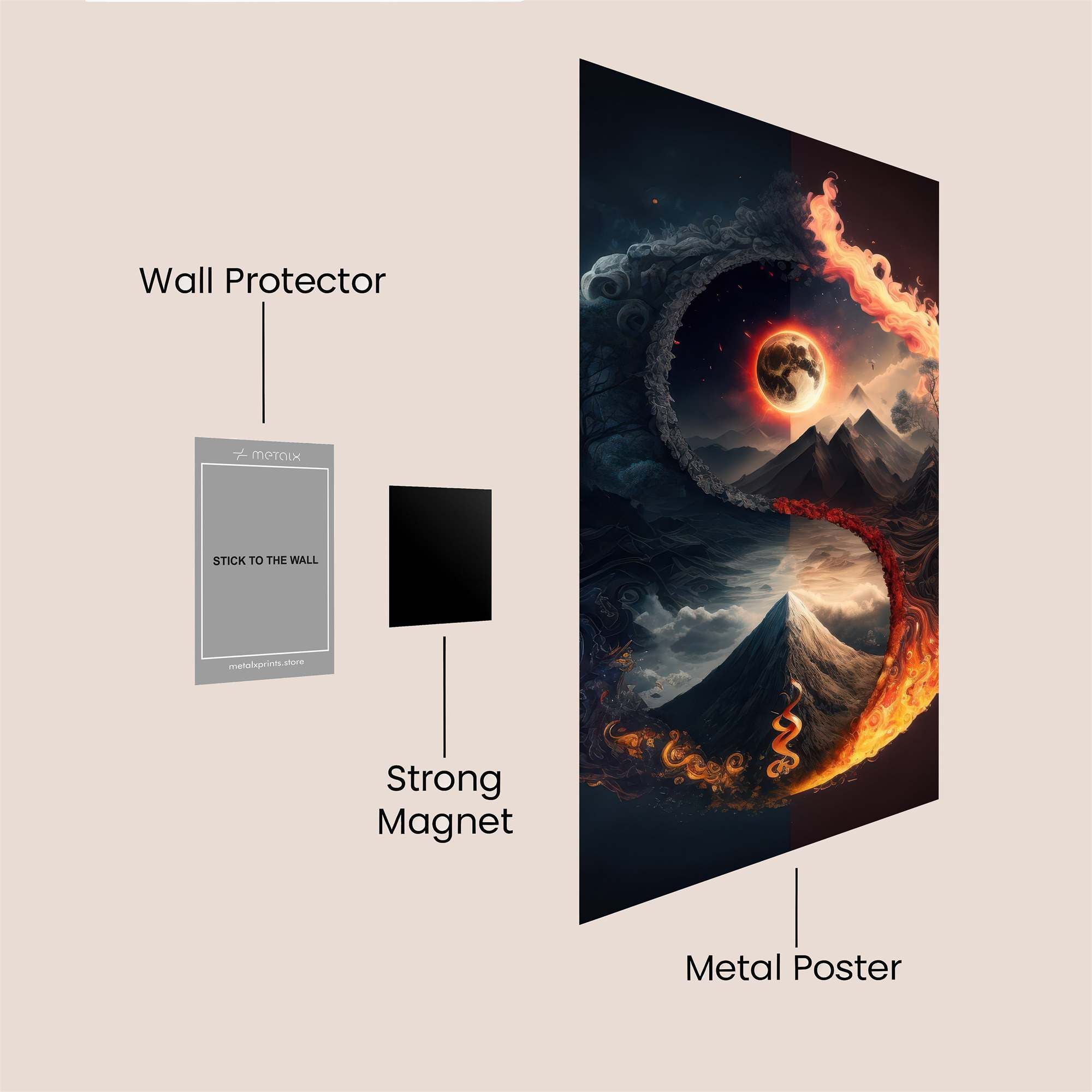 Lunar Blaze Safe Wall Magnetic / M