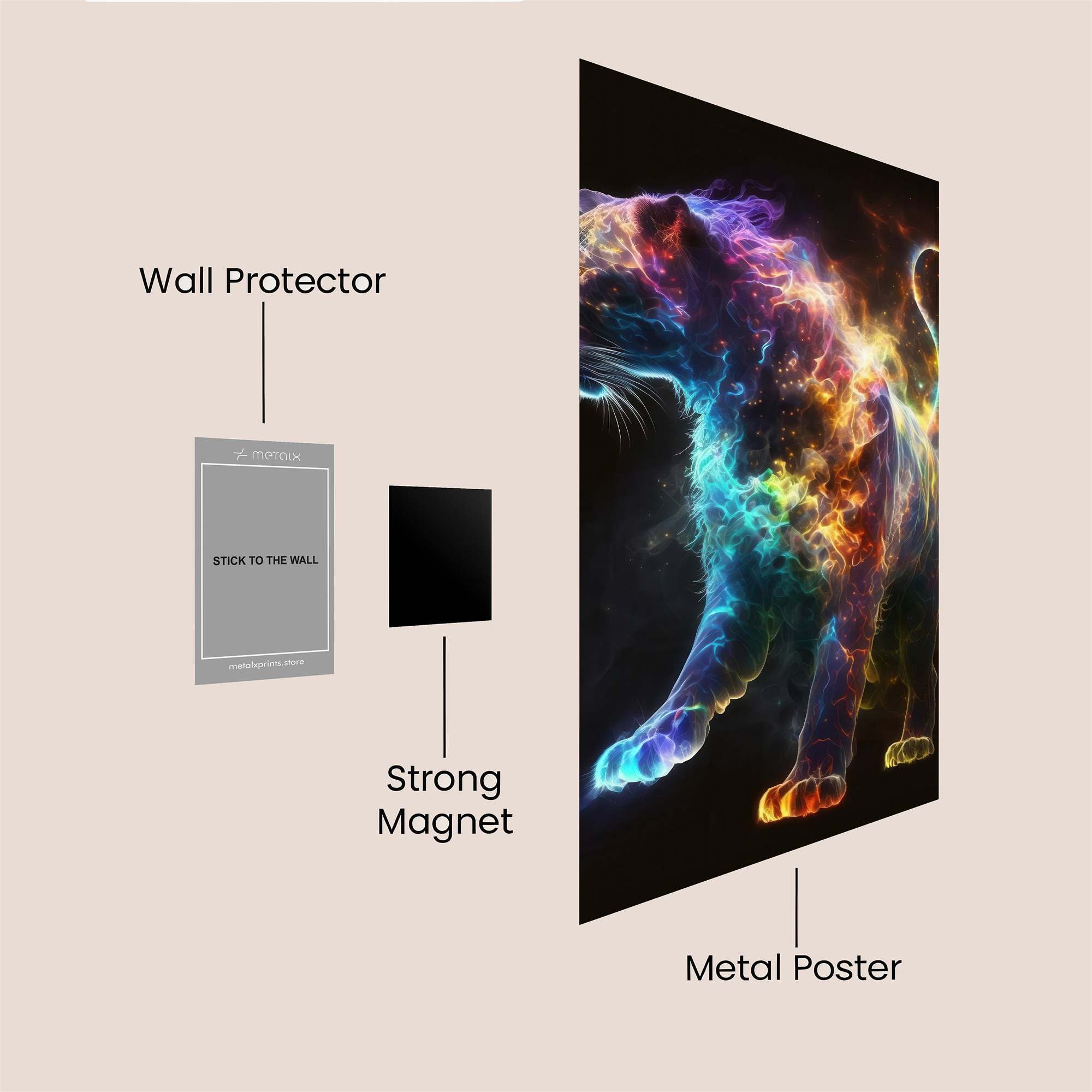 Tiger Blaze Safe Wall Magnetic / M