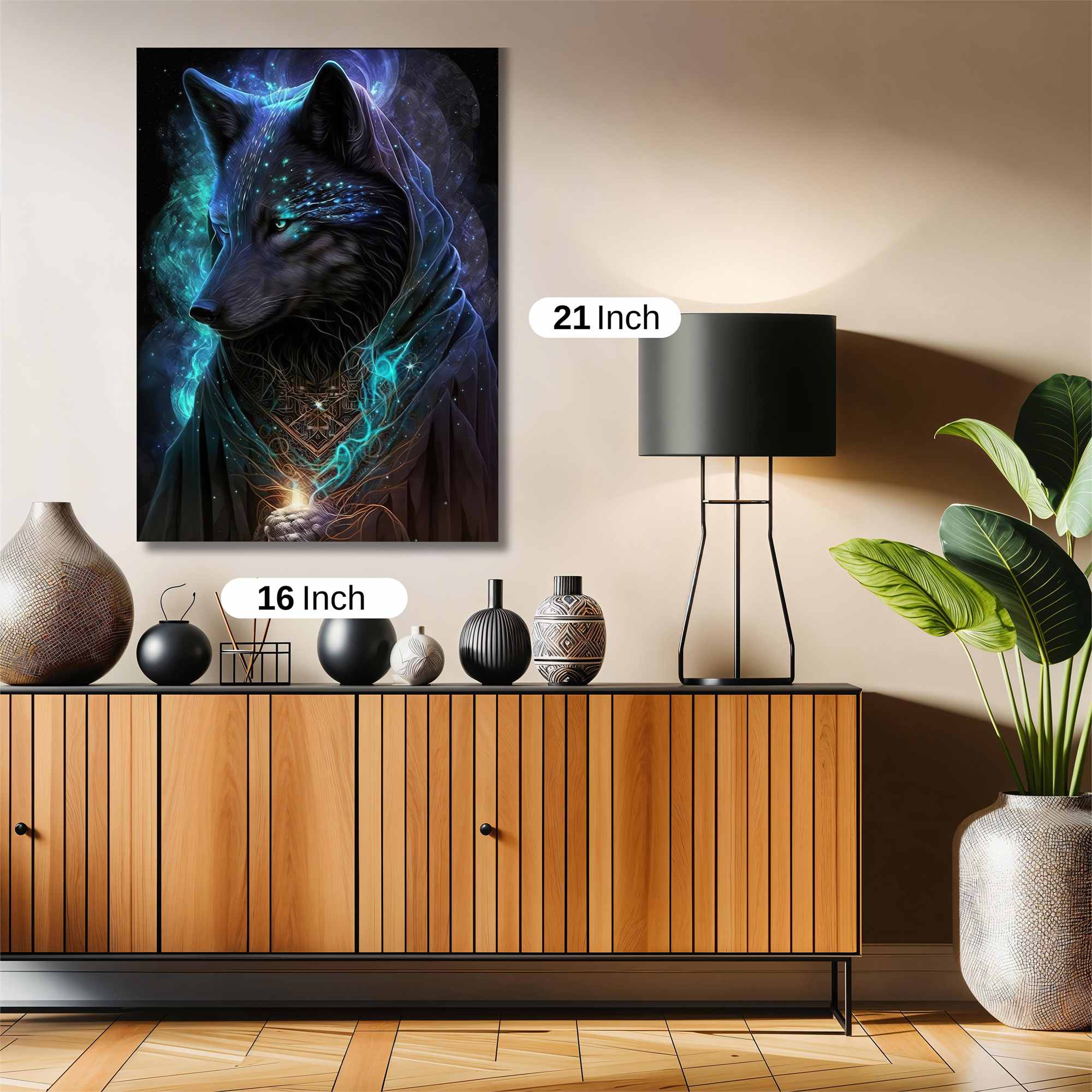 Mystic Wolf Safe Wall Magnetic / M