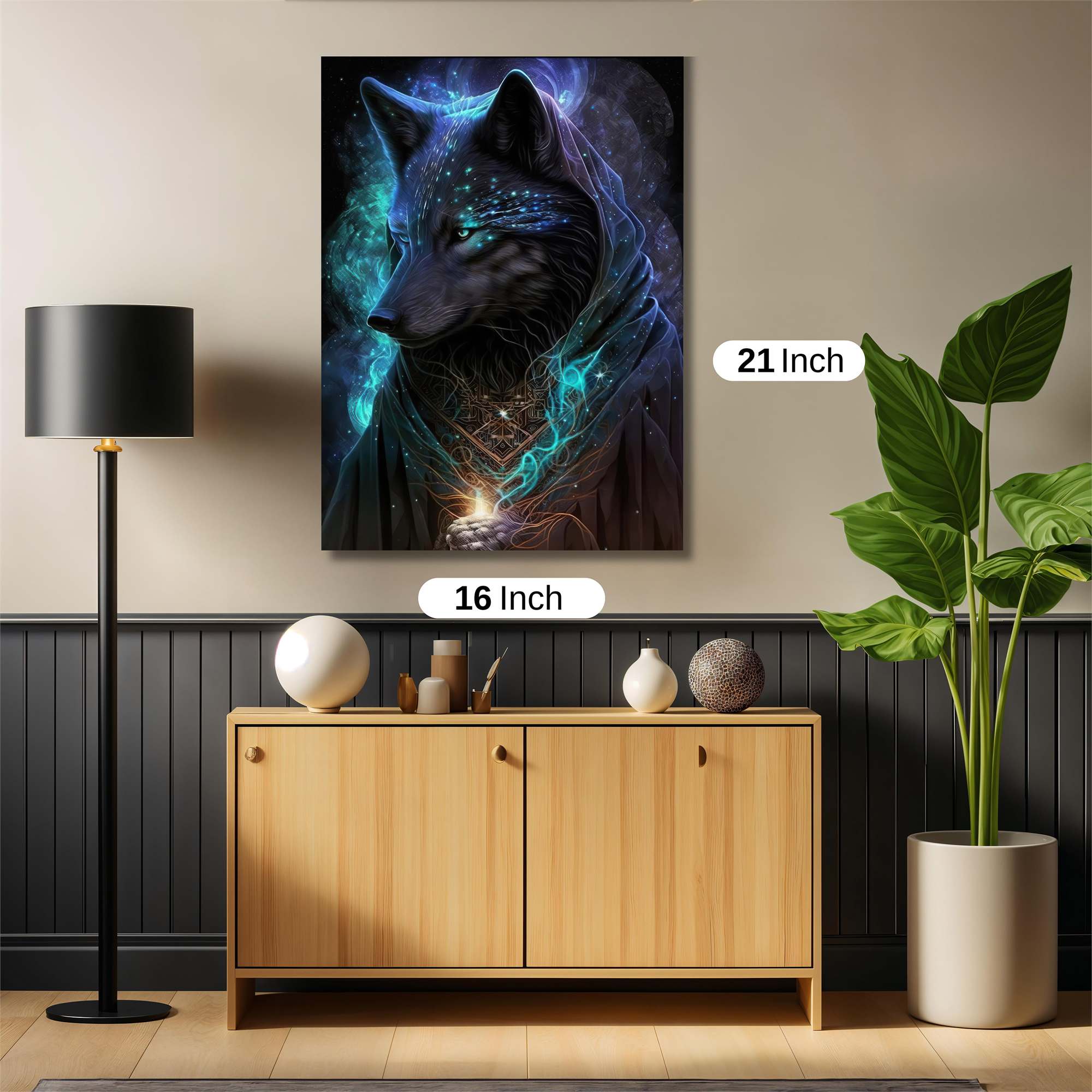 Mystic Wolf Safe Wall Magnetic / M