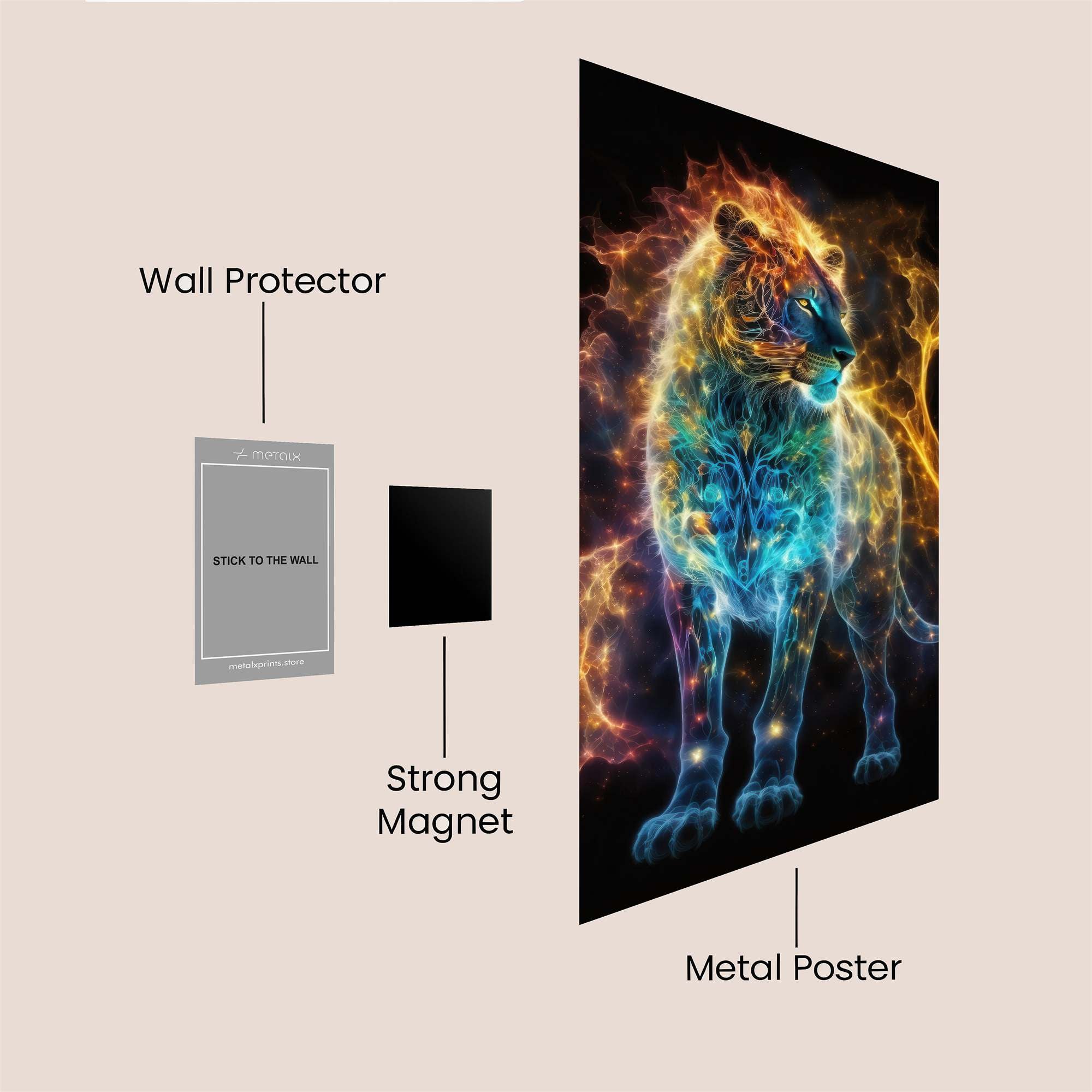 Lion Blaze Safe Wall Magnetic / M