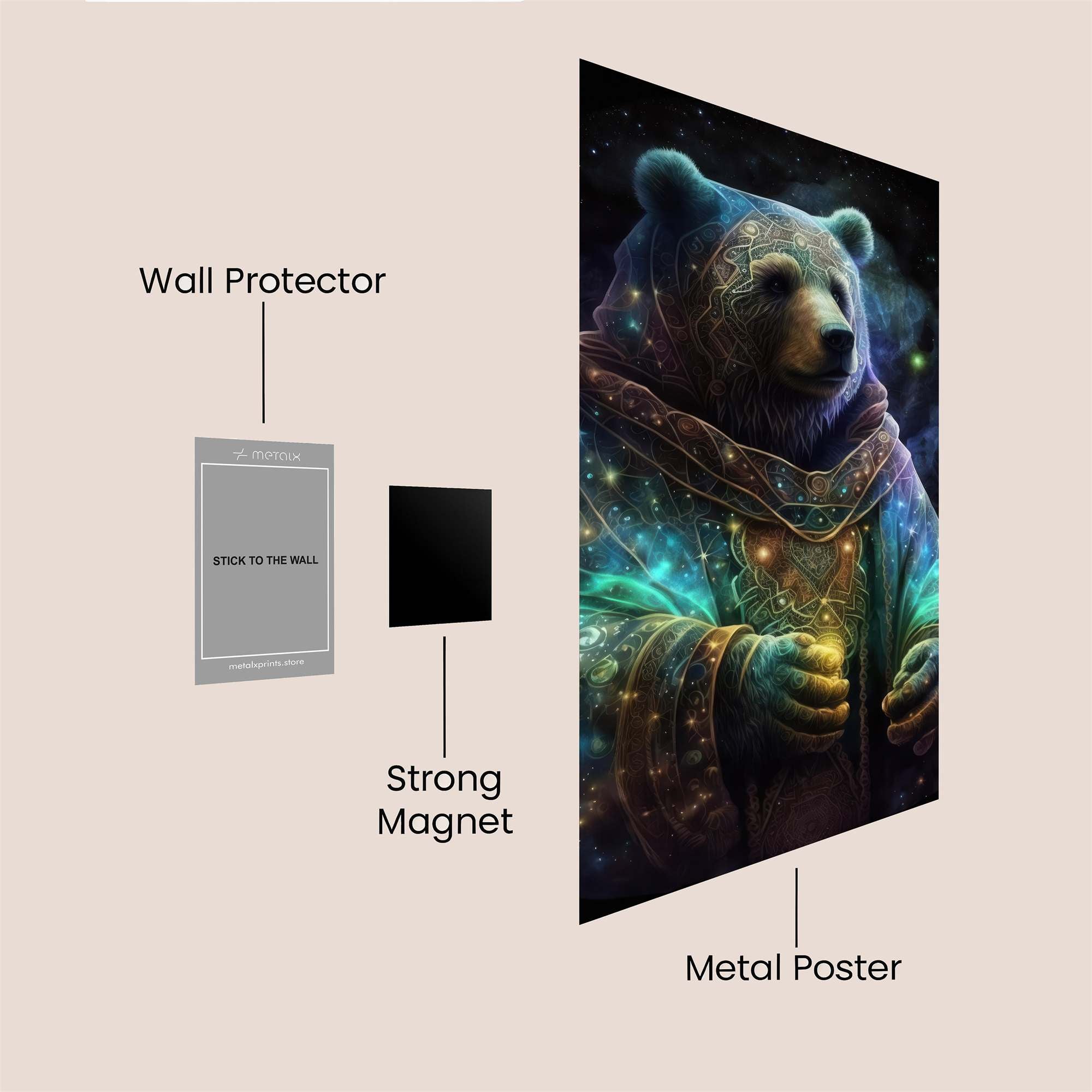 Bear Enigma Safe Wall Magnetic / M