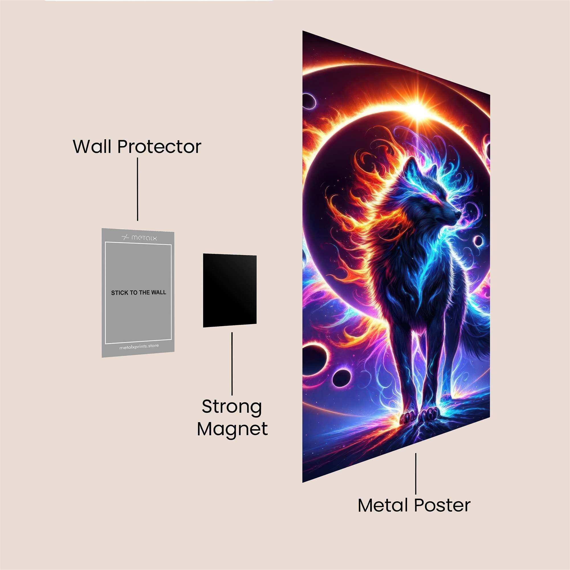 Wolf Radiance Safe Wall Magnetic / M