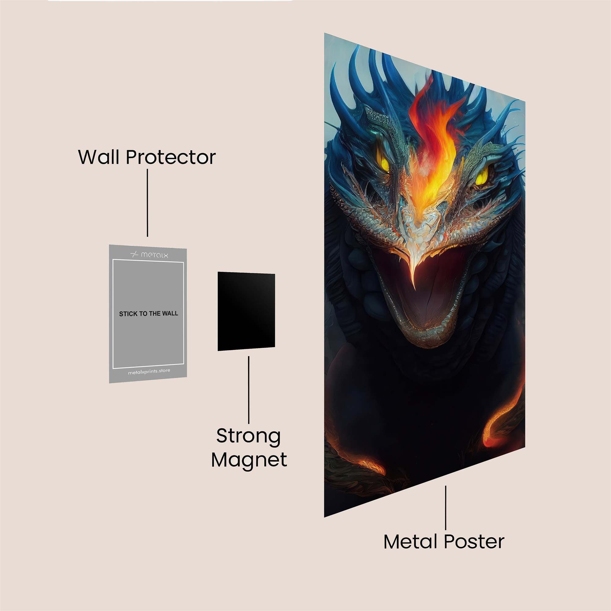 FireDrake Safe Wall Magnetic / M