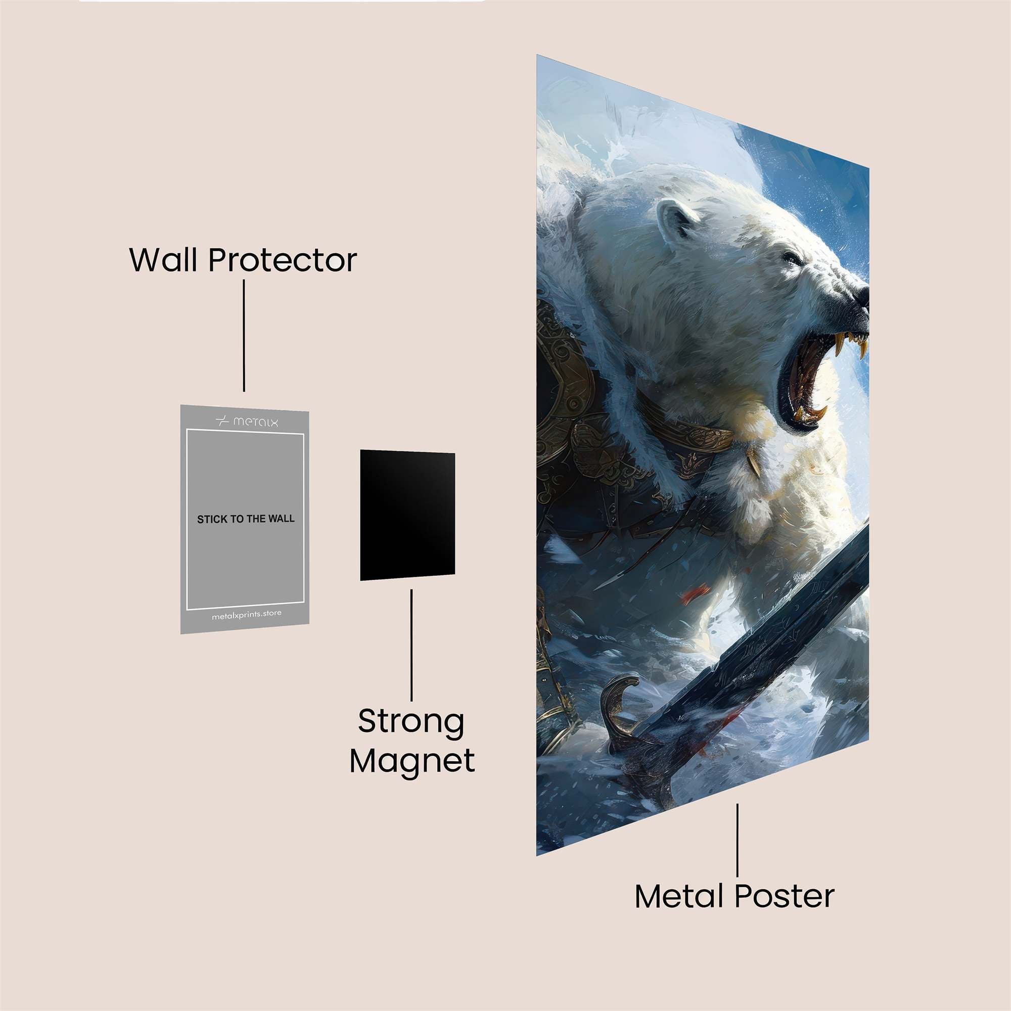 Polar Warrior Safe Wall Magnetic / M