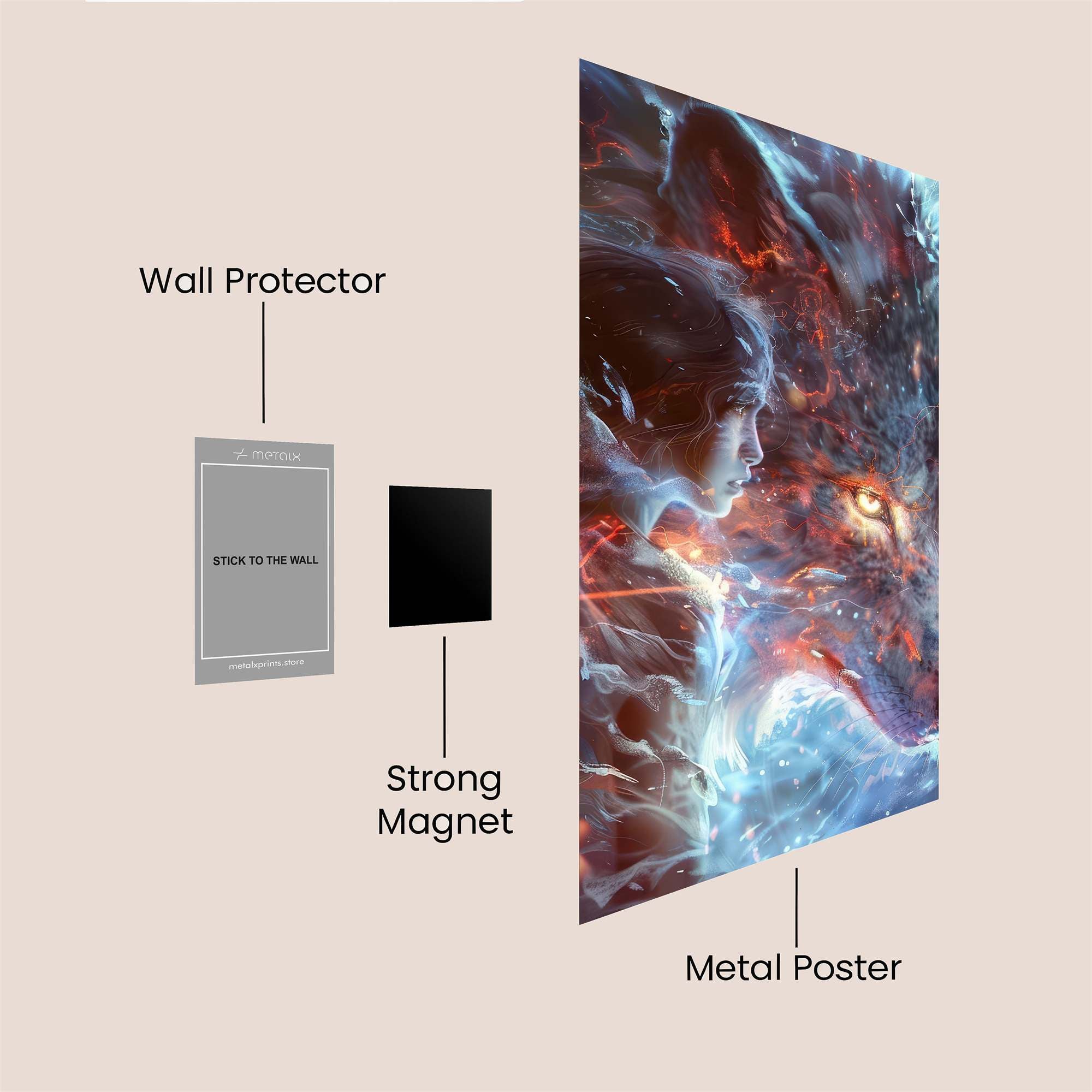 Wolf Whisper Safe Wall Magnetic / M