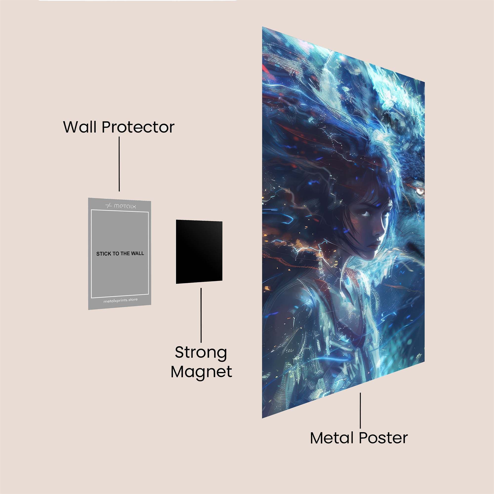 Wolf Spirit Safe Wall Magnetic / M