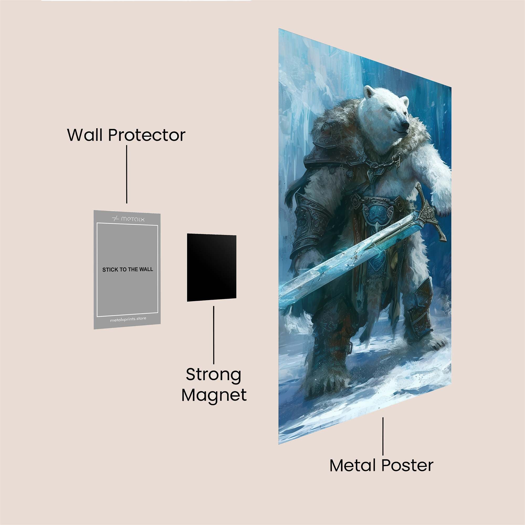 Polar Warrior Safe Wall Magnetic / M