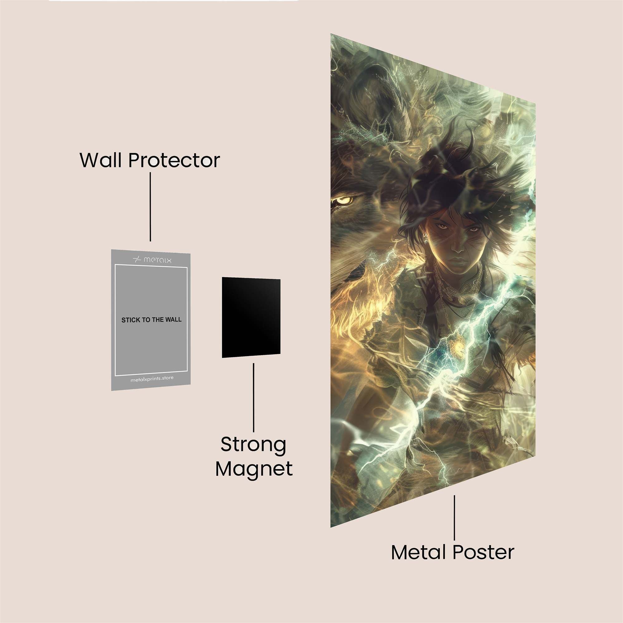 Wolfstorm Unleashed Safe Wall Magnetic / M