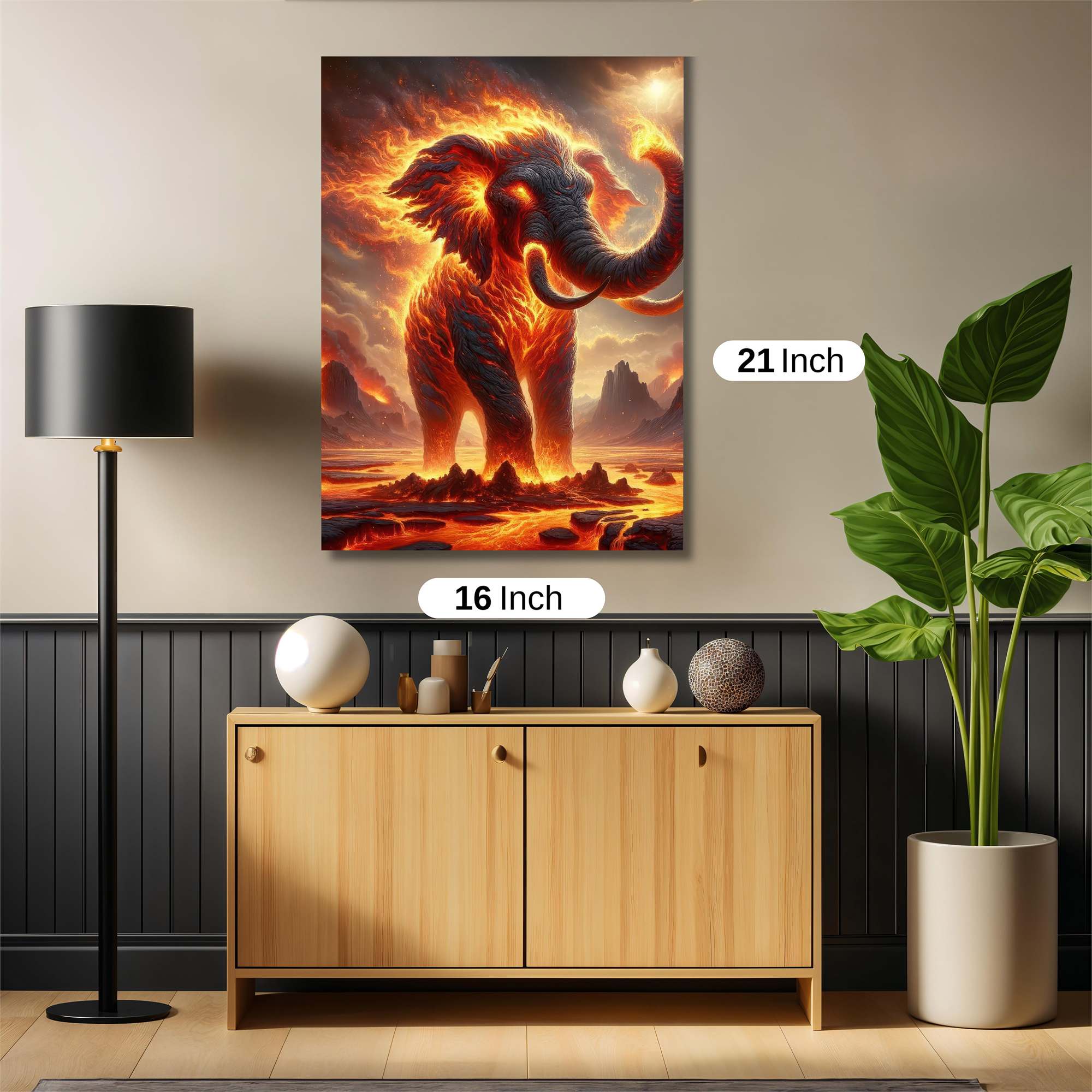 Ember Elephant Safe Wall Magnetic / M