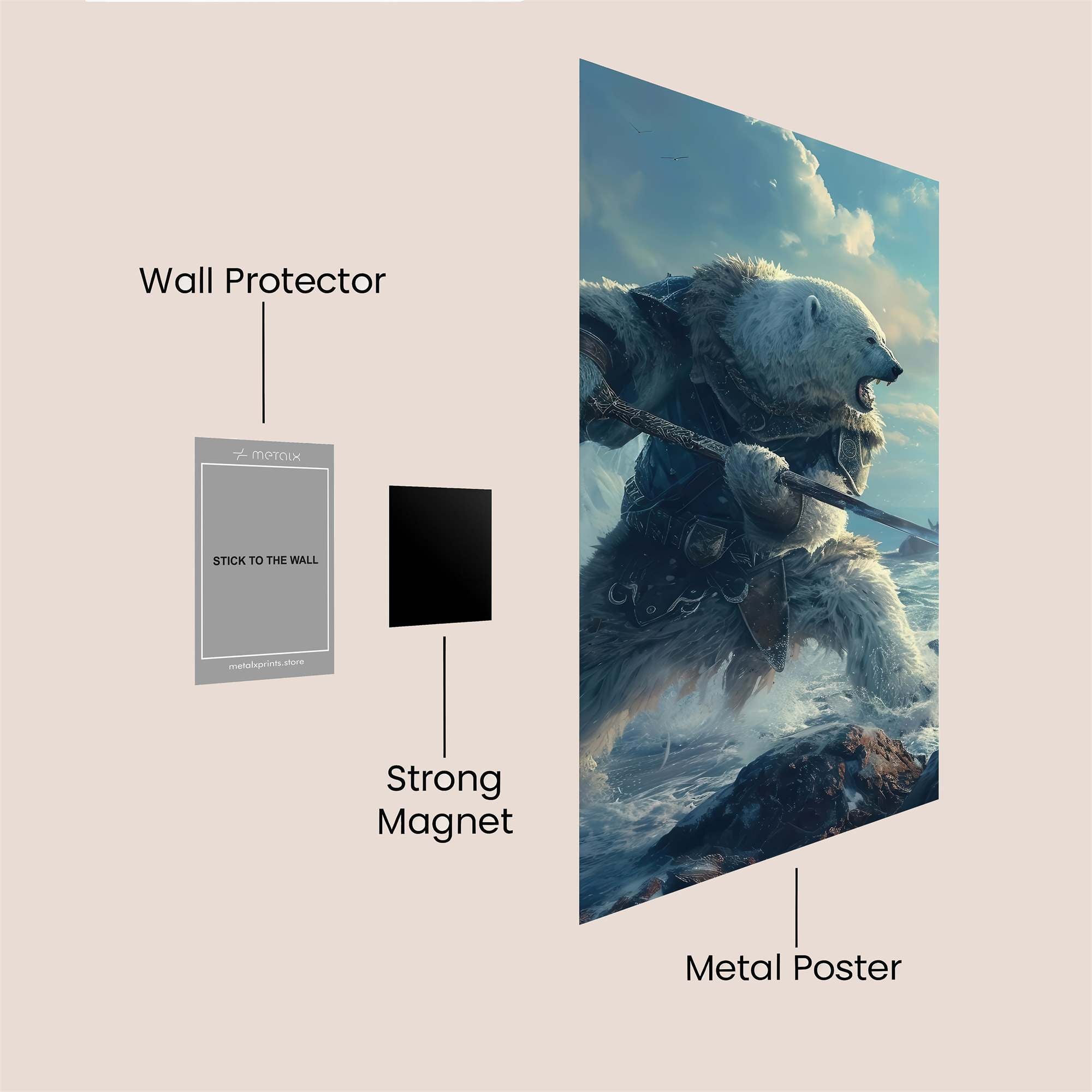 Polar Warrior Safe Wall Magnetic / M