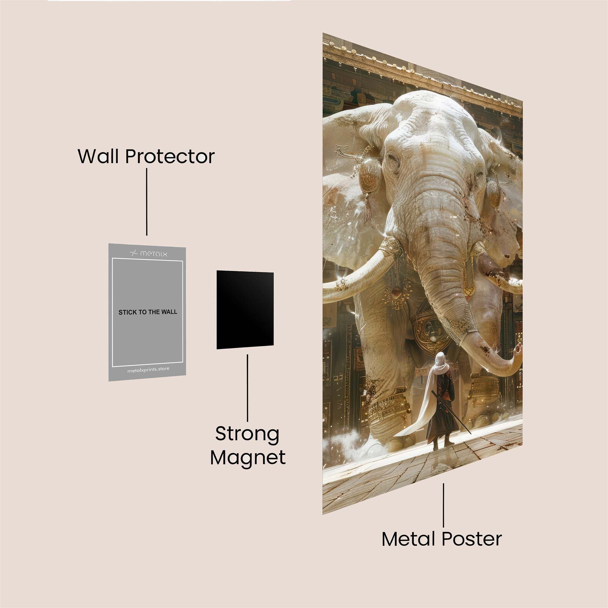 Elephant Majesty Safe Wall Magnetic / M