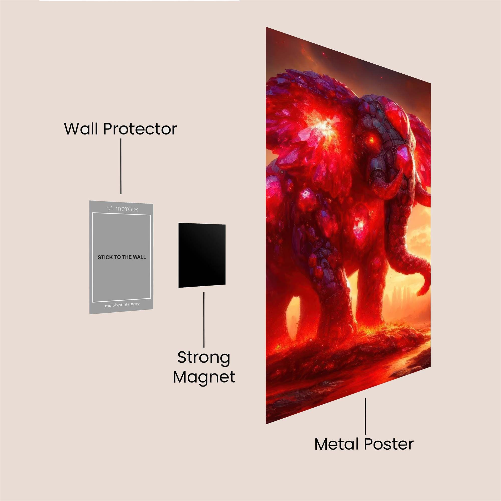 Ember Elephant Safe Wall Magnetic / M