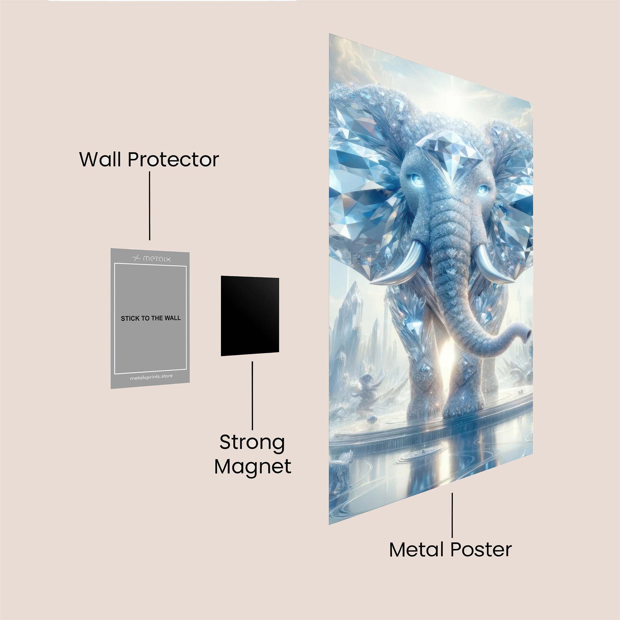 Diamond Serenity Safe Wall Magnetic / M