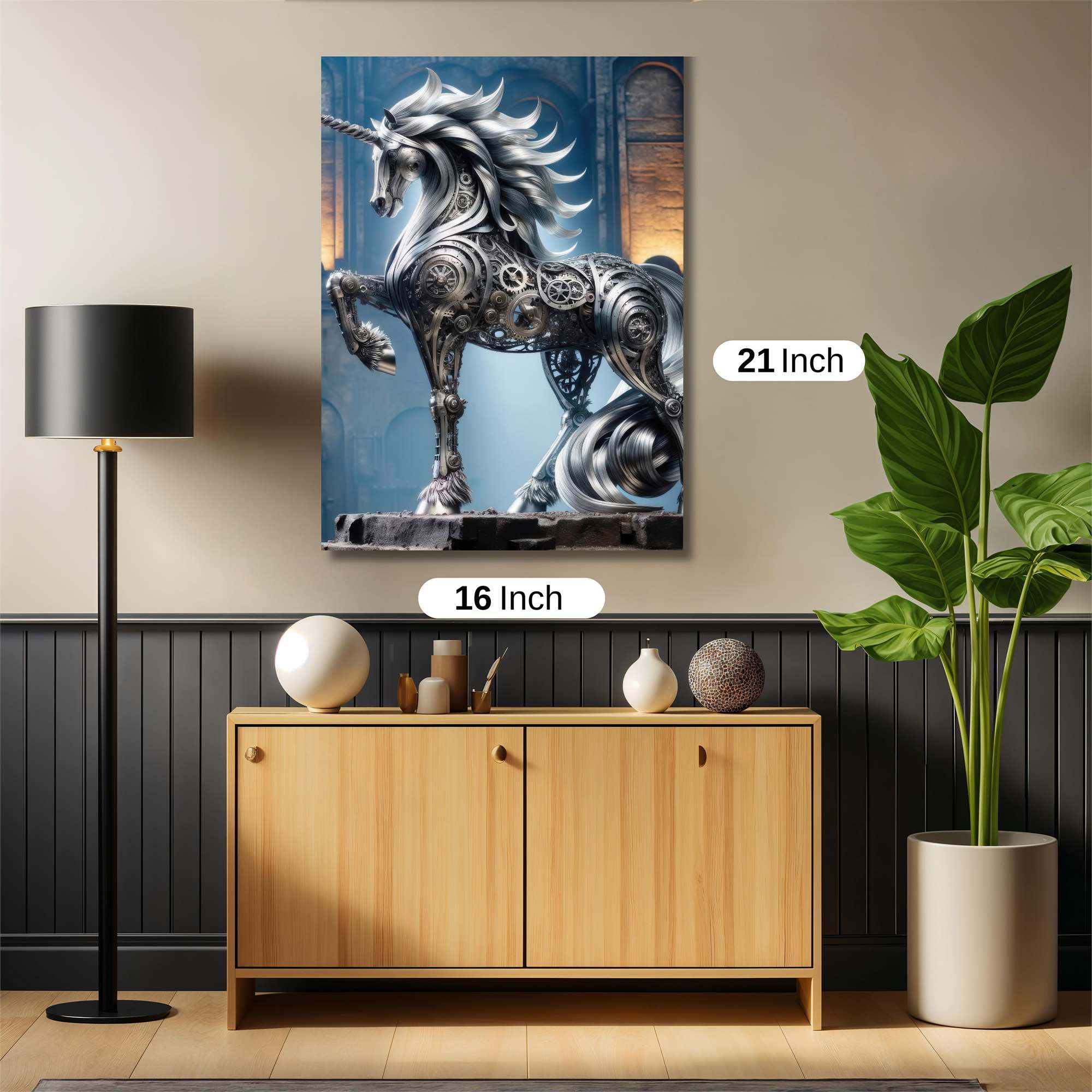 Unicorn Steampunk Safe Wall Magnetic / M
