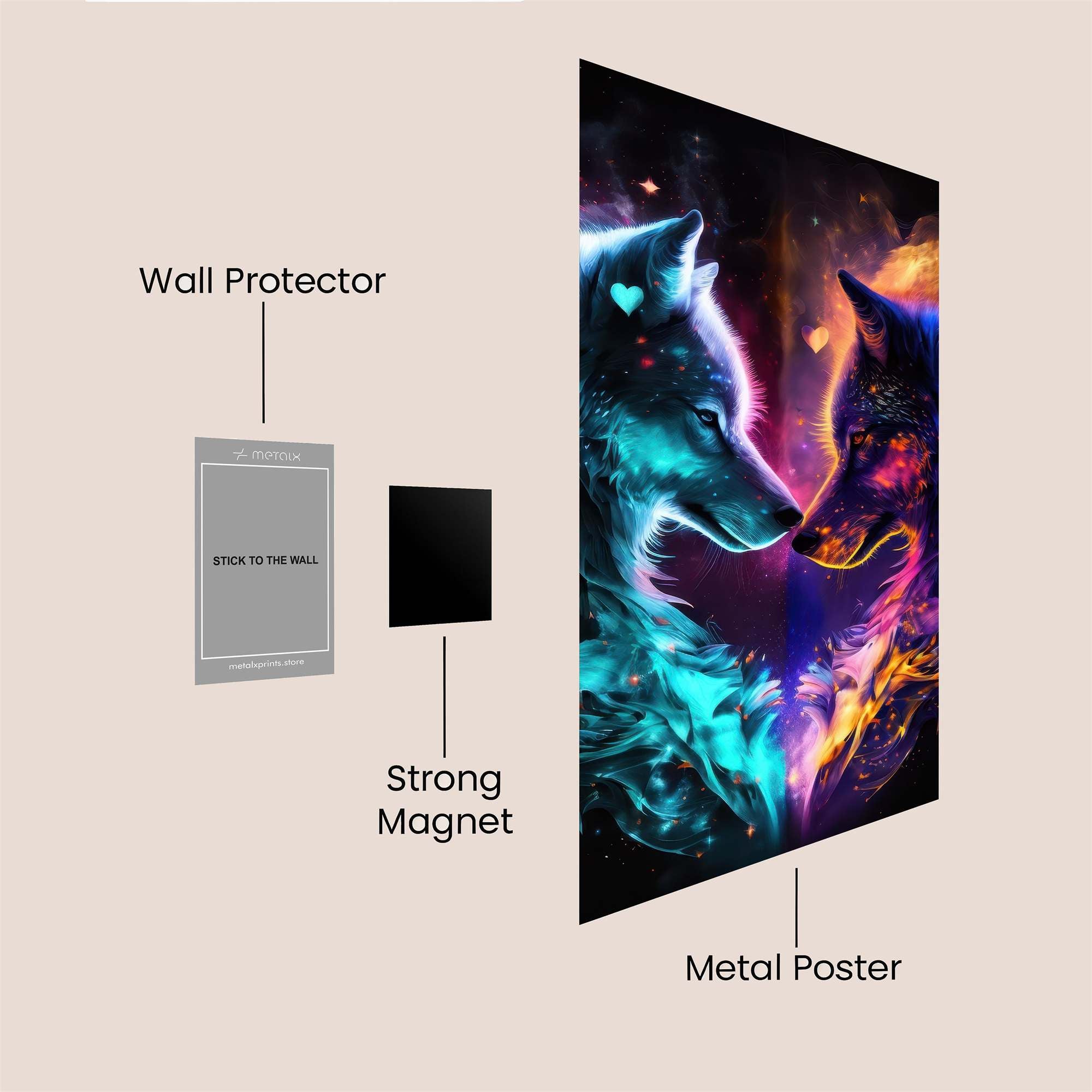Wolves Enchantment Safe Wall Magnetic / M