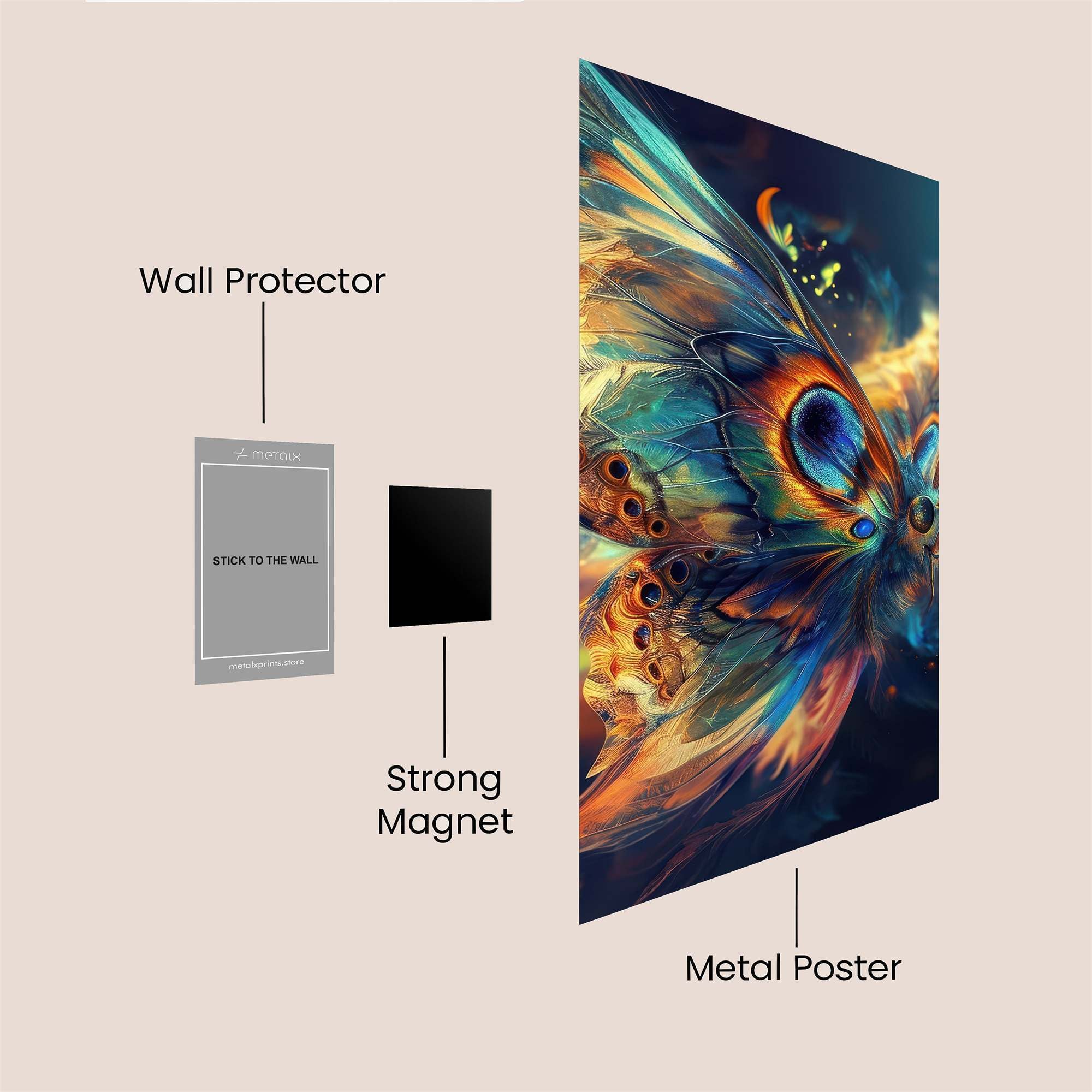 Butterfly Radiance Safe Wall Magnetic / M