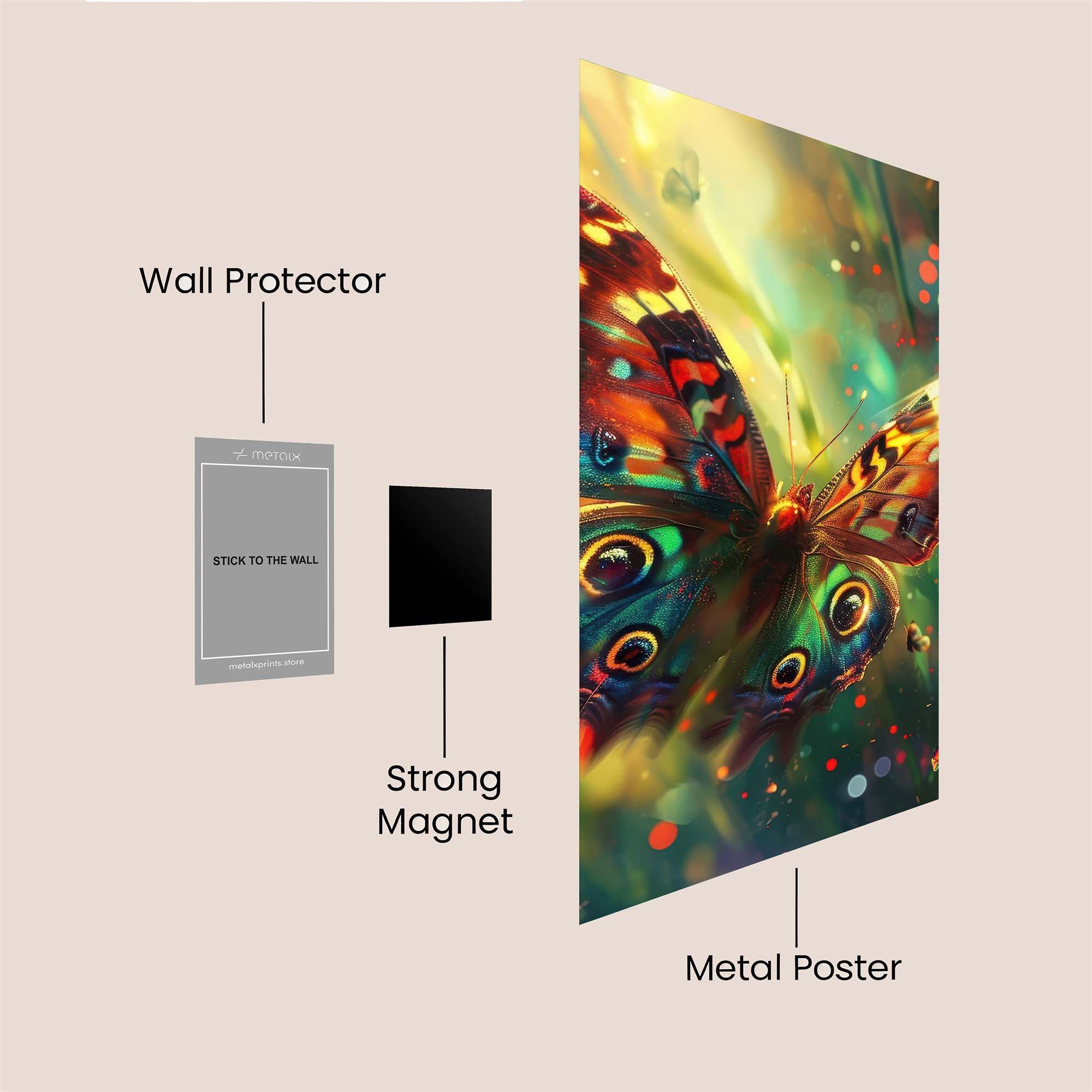 Butterfly Radiance Safe Wall Magnetic / M