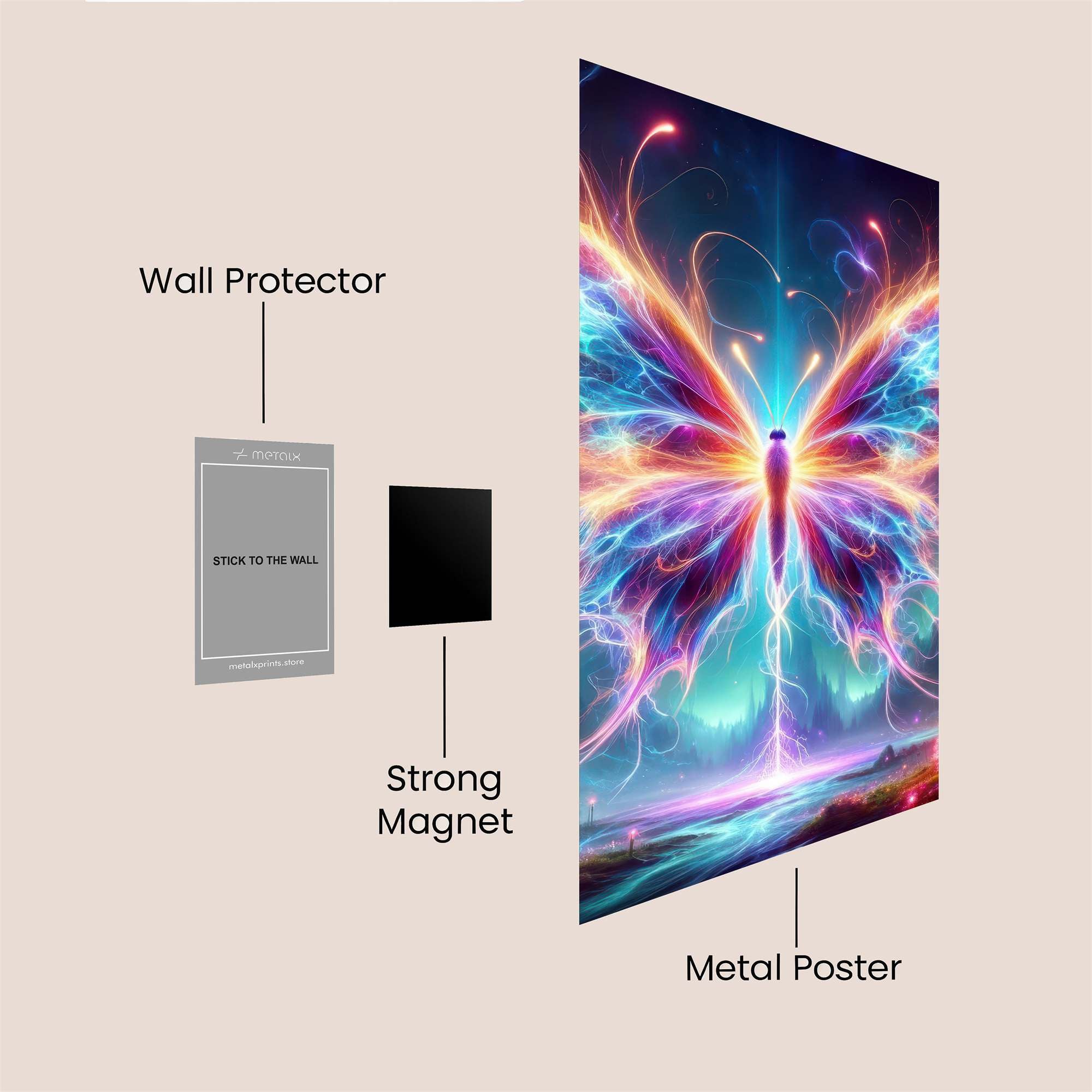 Butterfly Radiance Safe Wall Magnetic / M