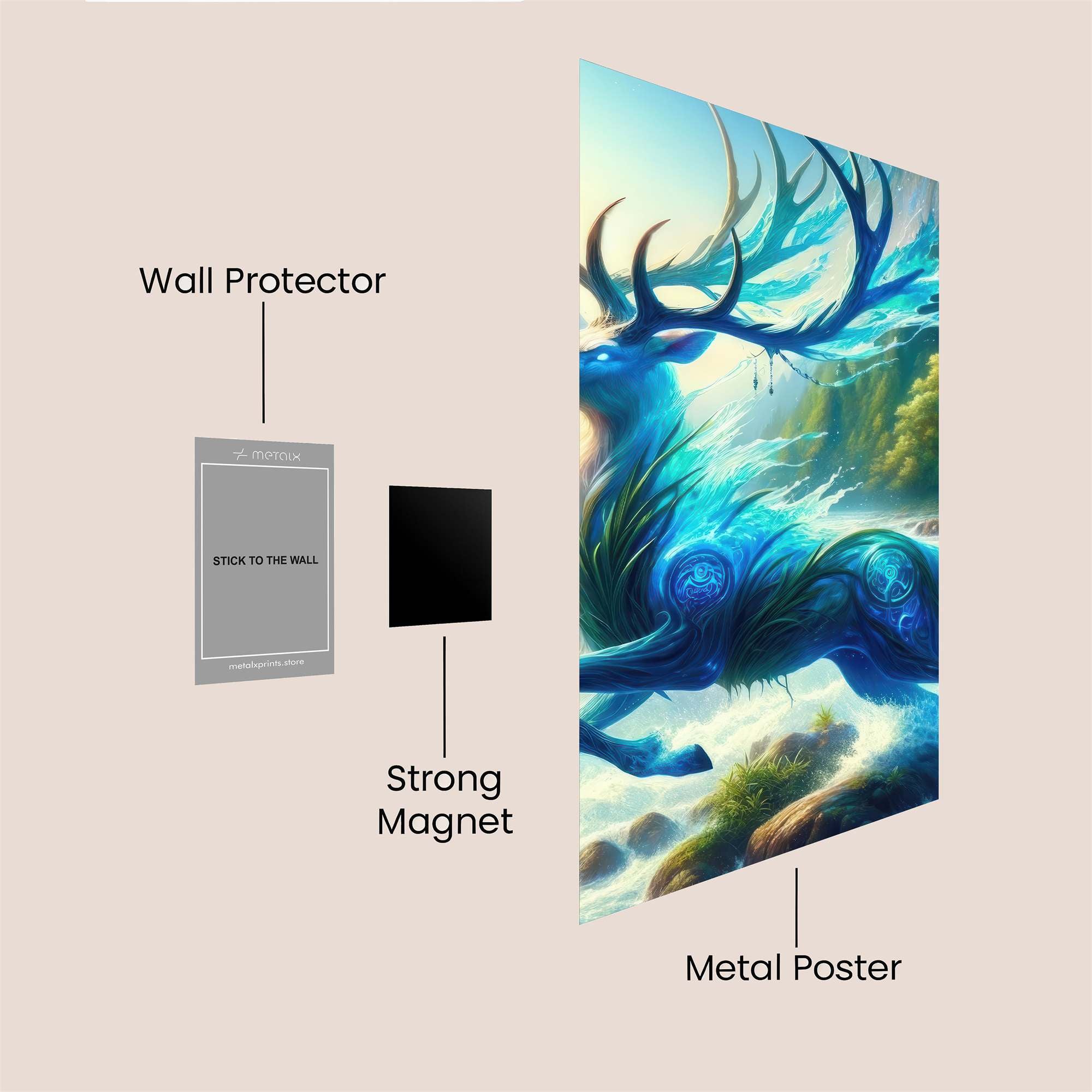 Ethereal Stag Safe Wall Magnetic / M